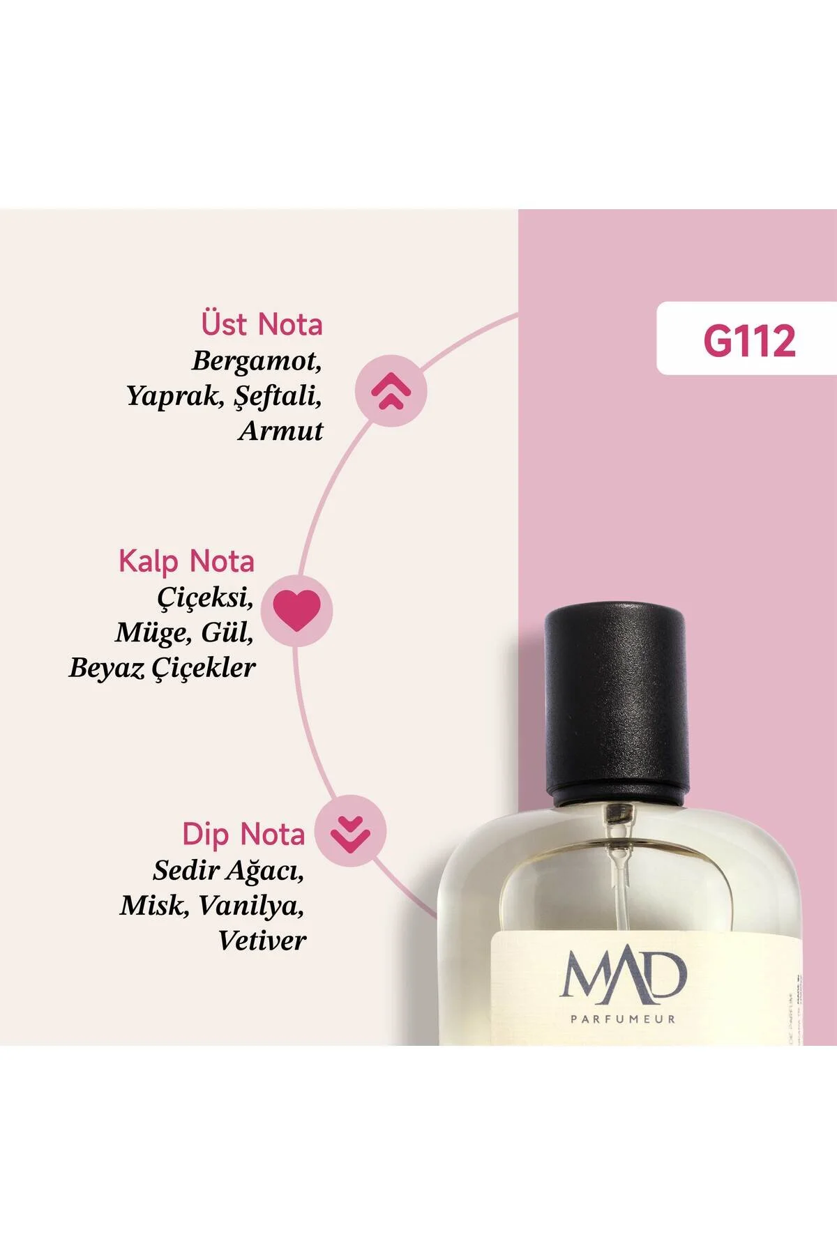عطر زنانه 100 میلی‌لیتری Mad G112 Selective با رایحه‌ای خاص و دلپذیر Mad Parfüm