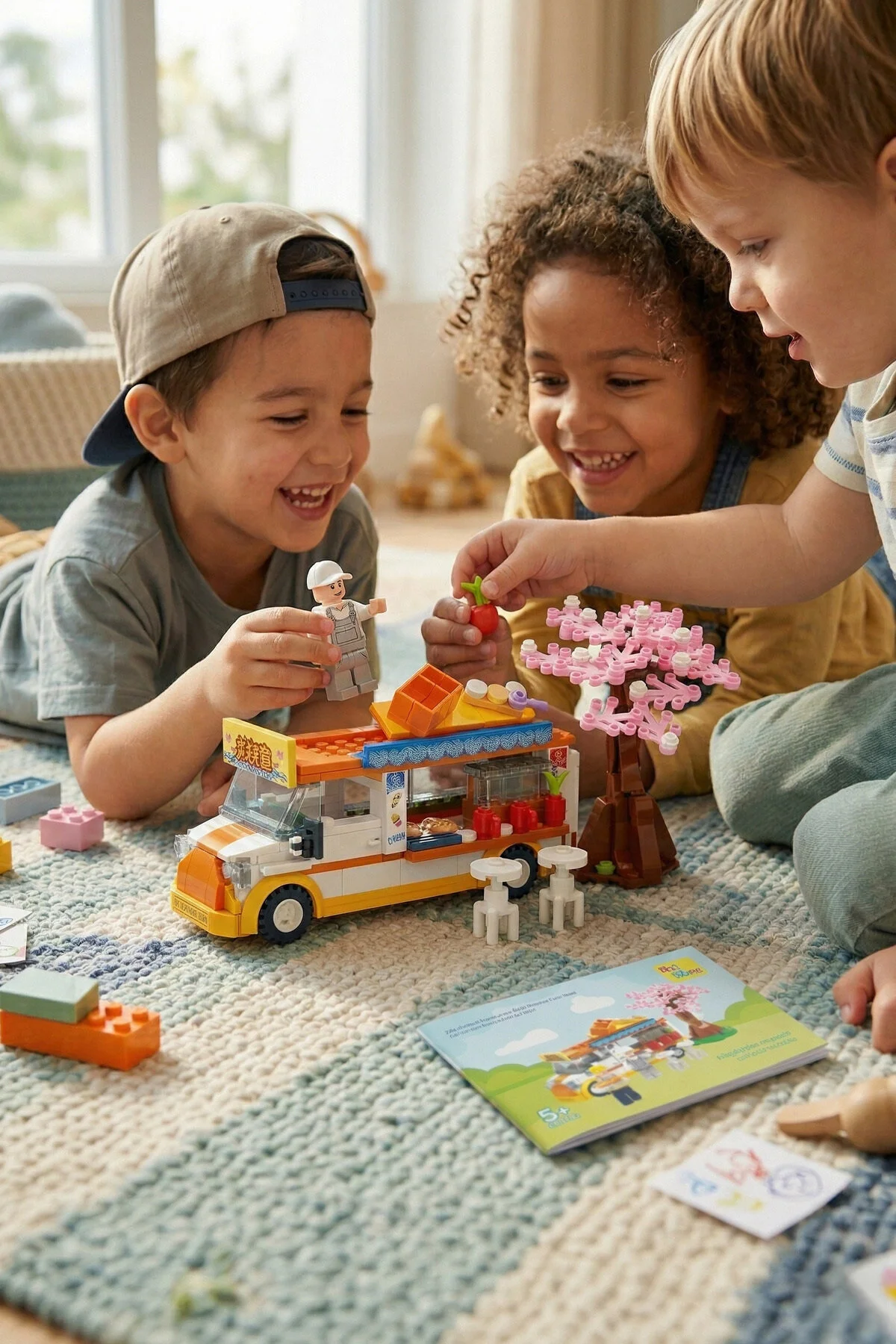 لگو و اسباب بازی های ساخت محور بلوک آموزشی سیار رستوران 310 ست ساختمانی از ترکیه Ogi Mogi Toys