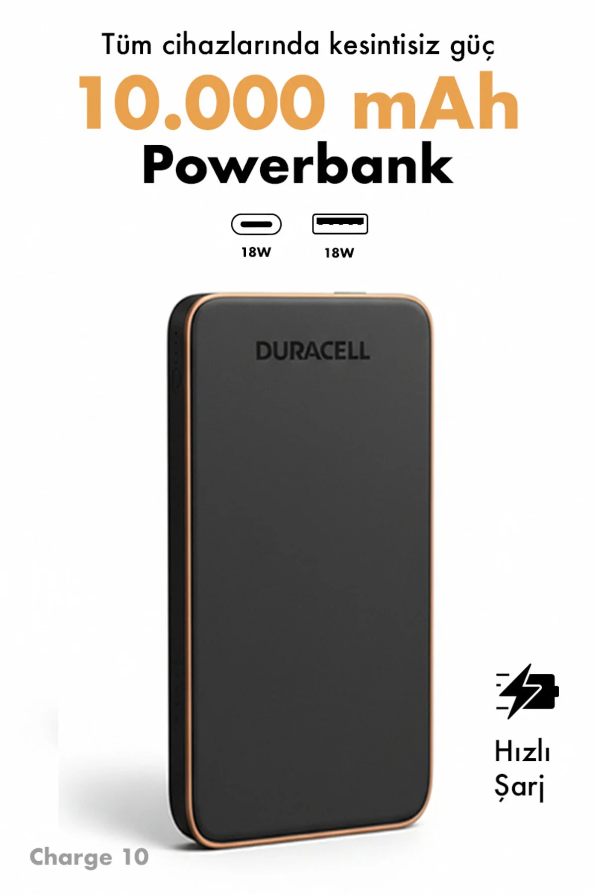 پاوربانک 10000 میلی آمپر ساعت اورجینال Duracell
