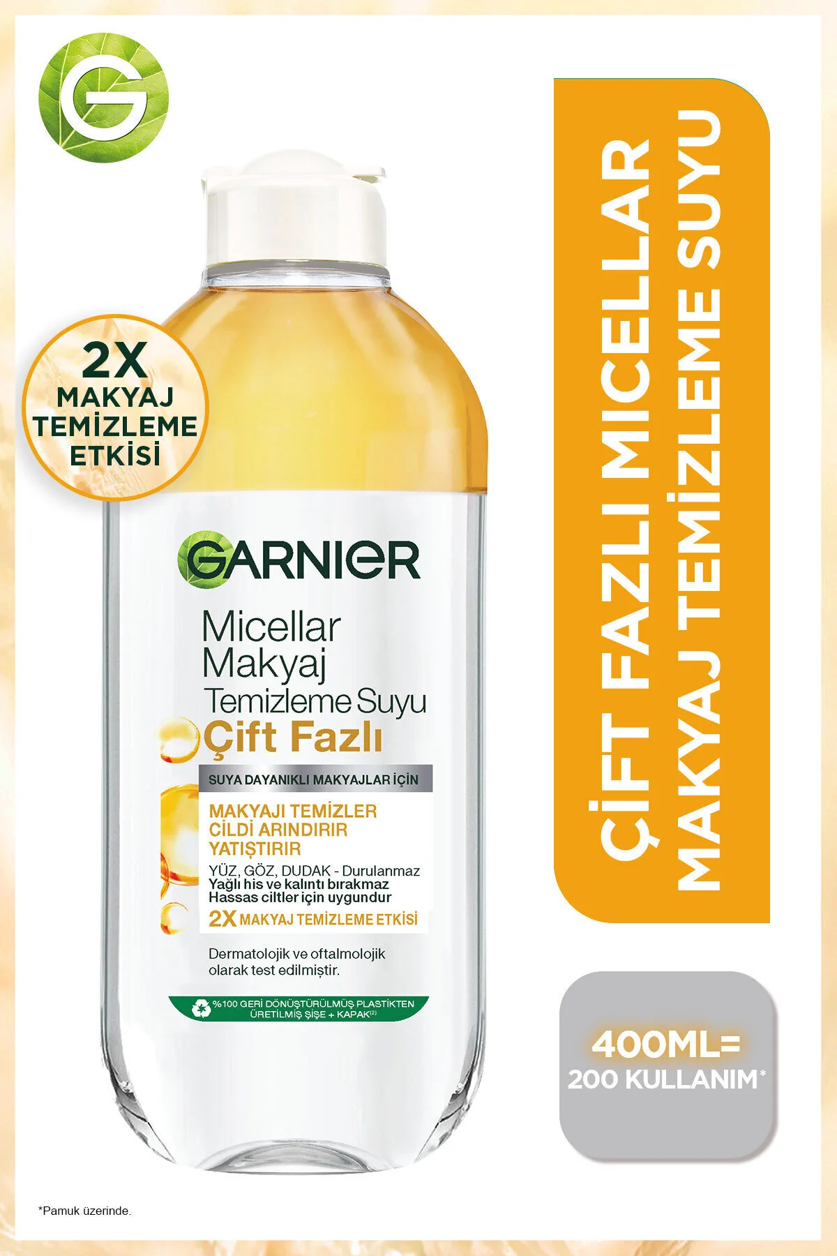 پاک کننده آرایش دوفاز میسلار واتر 400 میل گارنیر Garnier