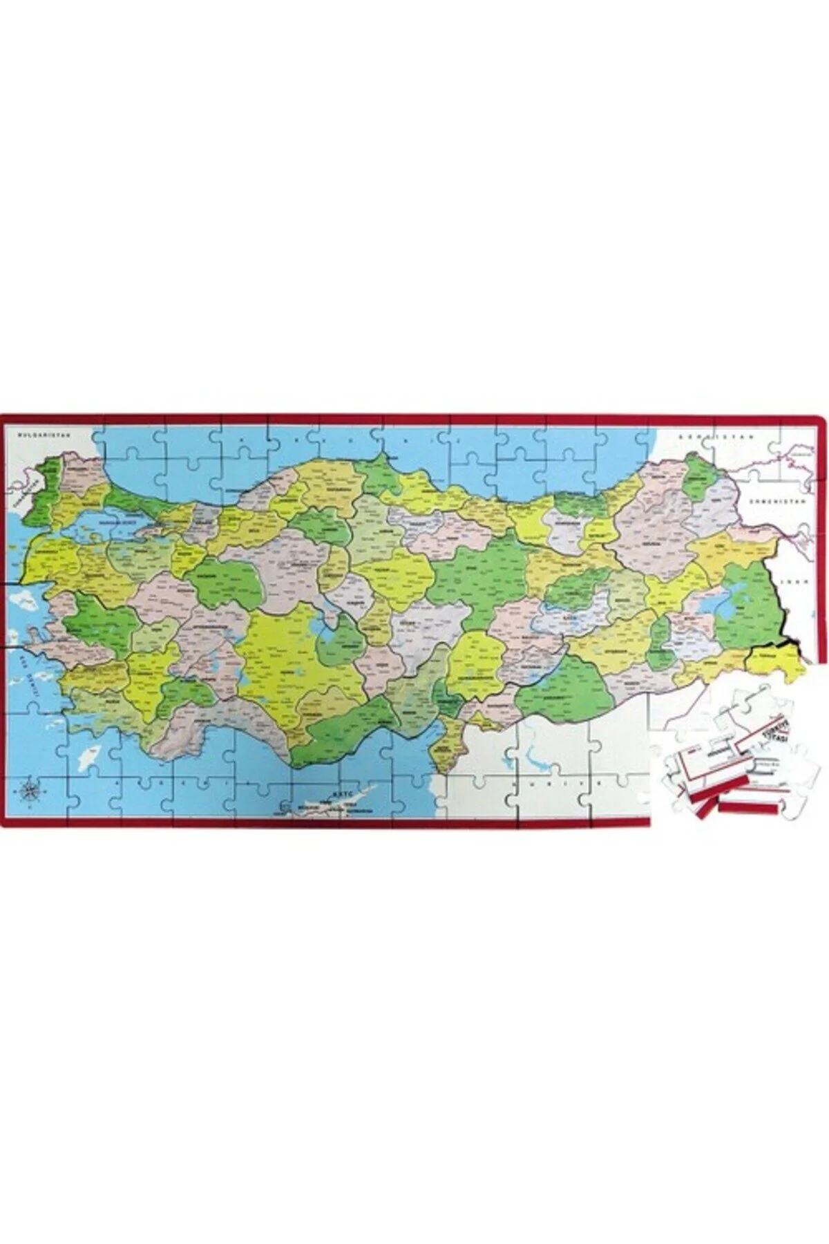 پازل 81 تکه قاب نقشه سیاسی از ترکیه LAÇO