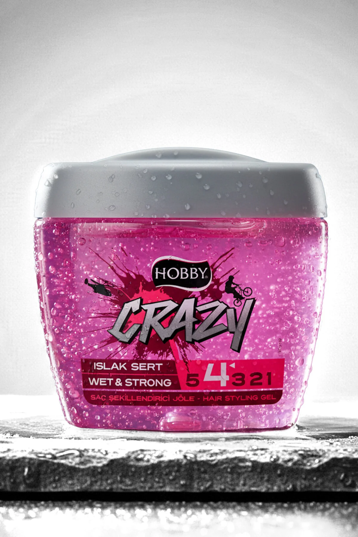 ژل موی Crazy Islak با حجم 700 میلی لیتر مناسب برای حالت دهی مو Hobby
