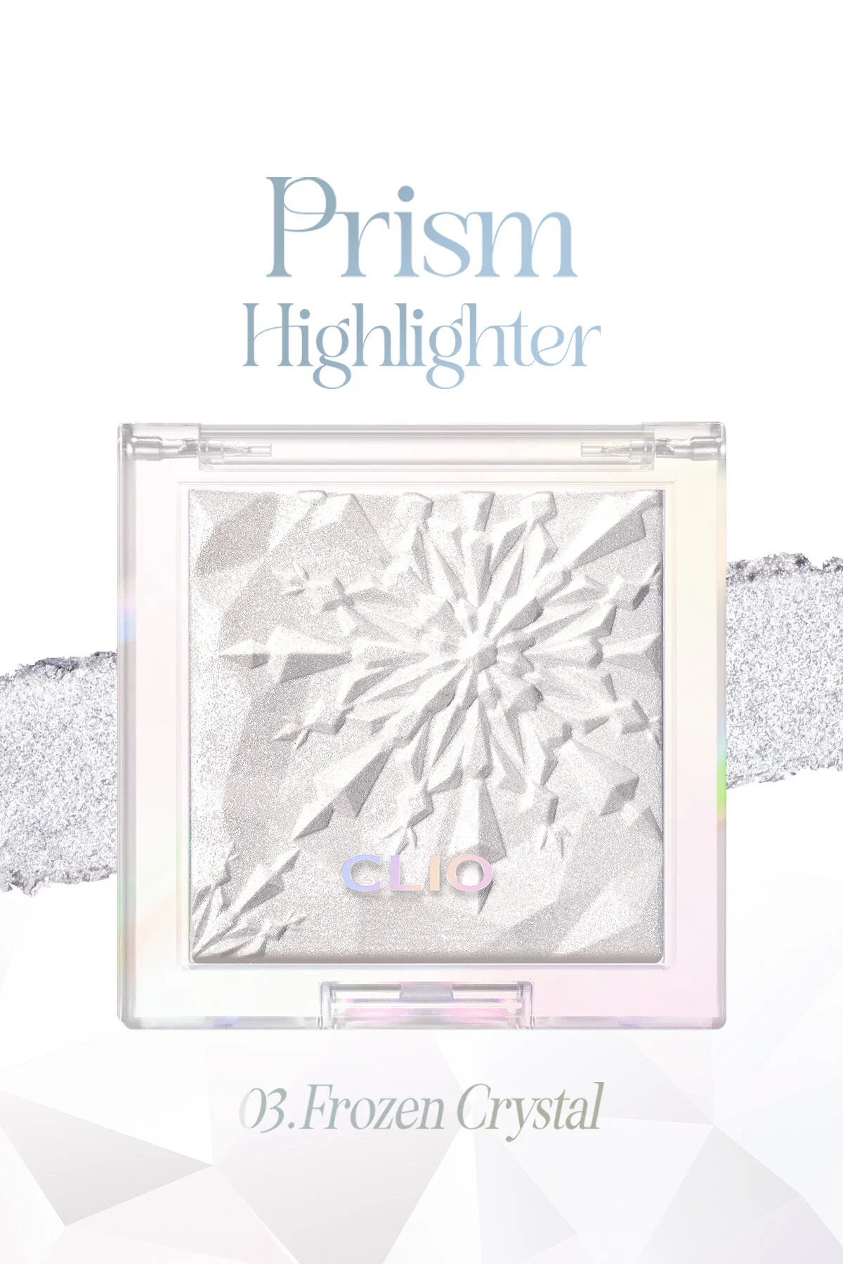 هایلایتر HIGHLIGHTER PRISM 03 FROZEN CRYSTAL ارائه دهنده درخشش شدید با ذرات میکرو مروارید CLIO