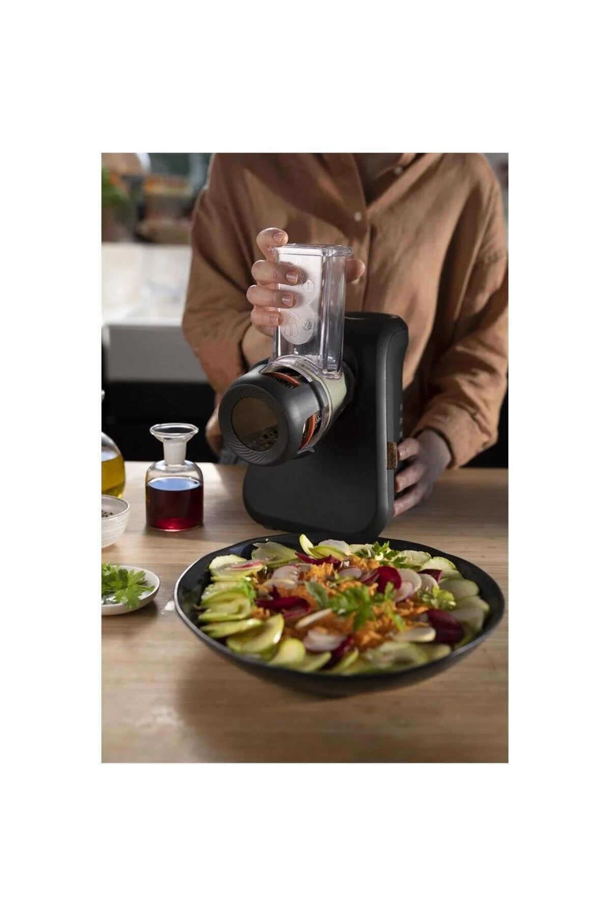 خردکن و غذا ساز مشکی رنده برقی 200 وات تفال TEFAL
