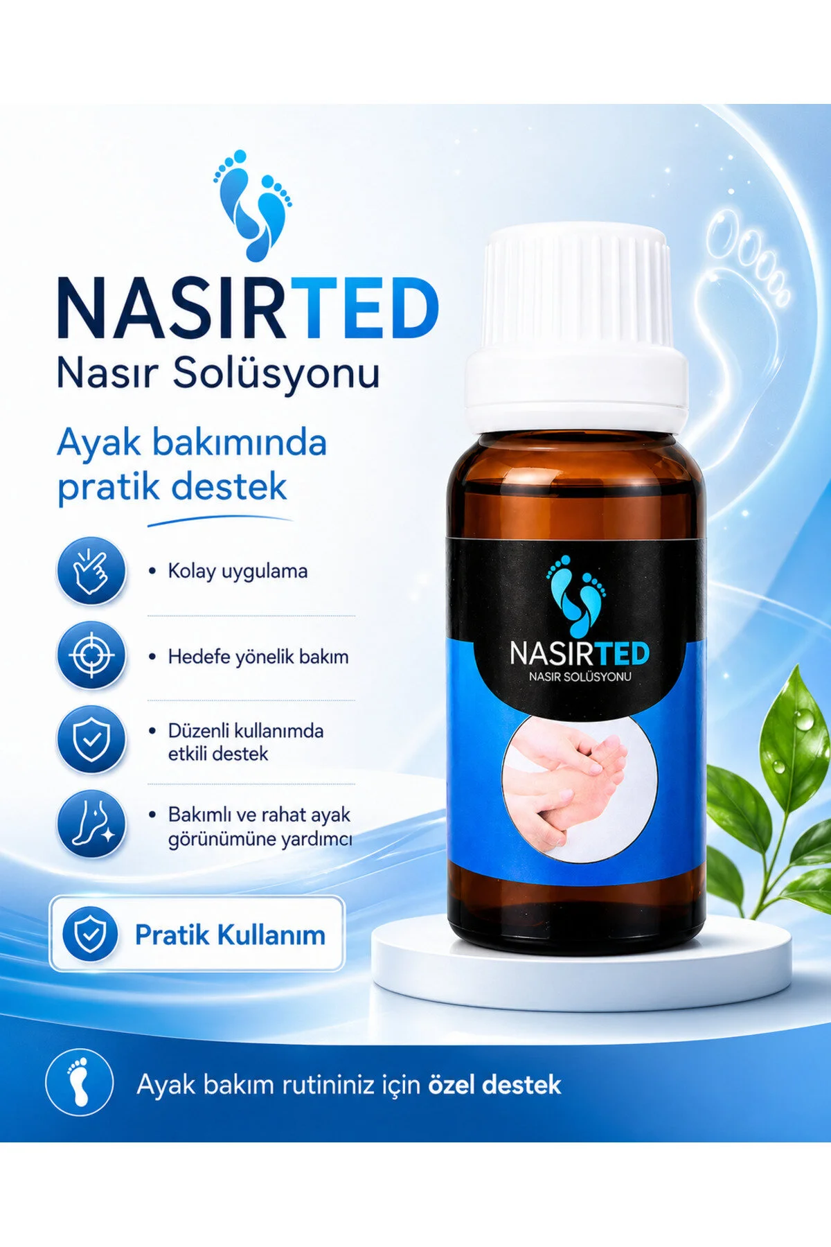 محلول از بین برنده پینه پا با حجم 15 میلی لیتر Nasırted