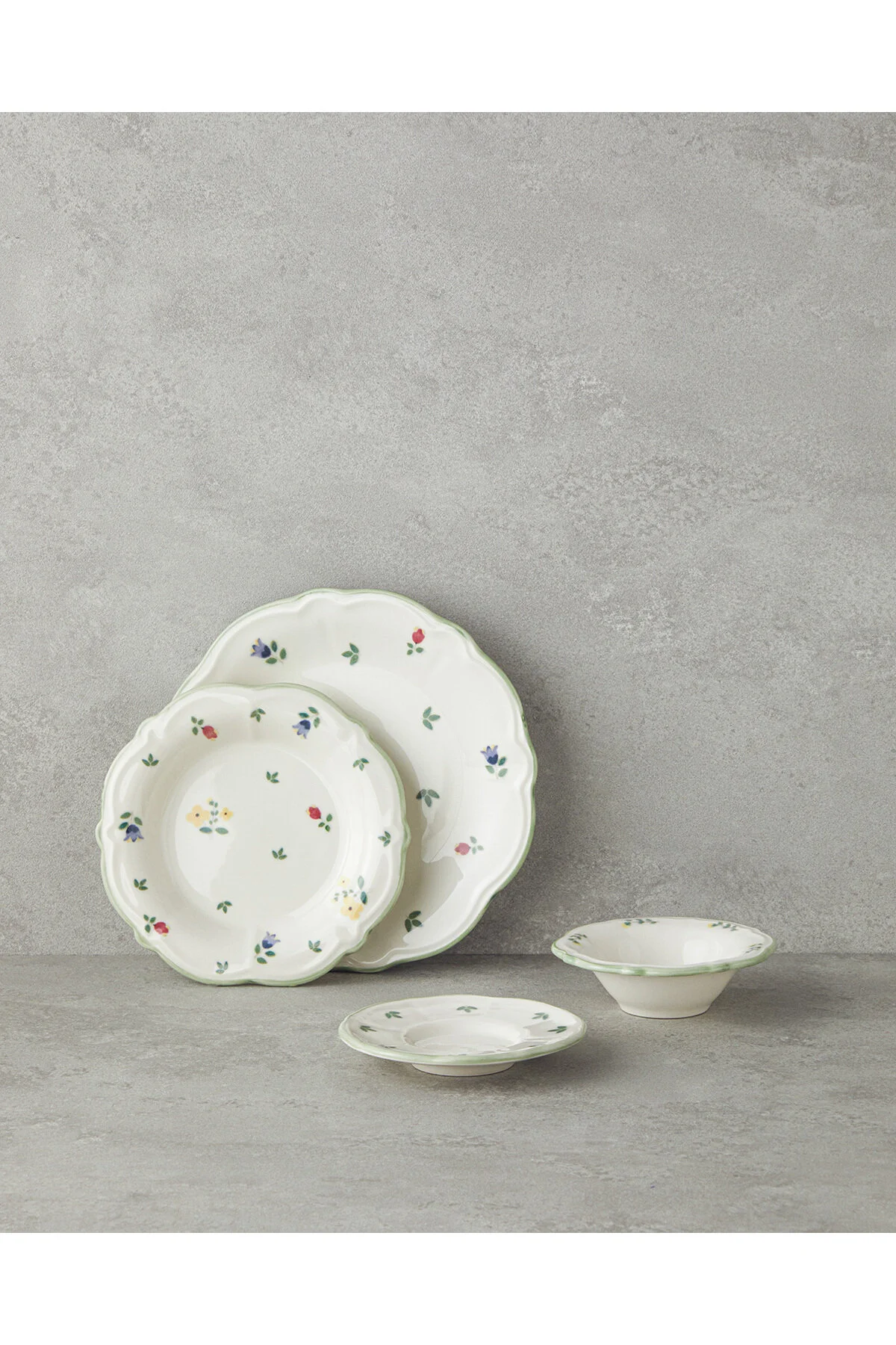 ست صبحانه FIORELLINO PORCELAIN 8 PIECE 2 PERSON SET GREEN LELLOW PINK BLUE انگلیش هوم English Home