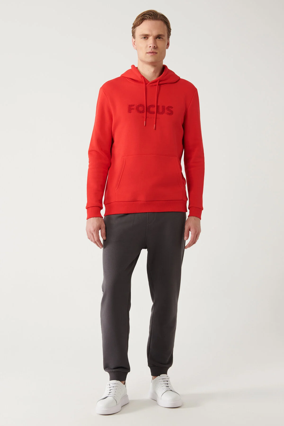 سویشرت قرمز مردانه Sweatshirt A32Y1193 آوا اورجینال Avva