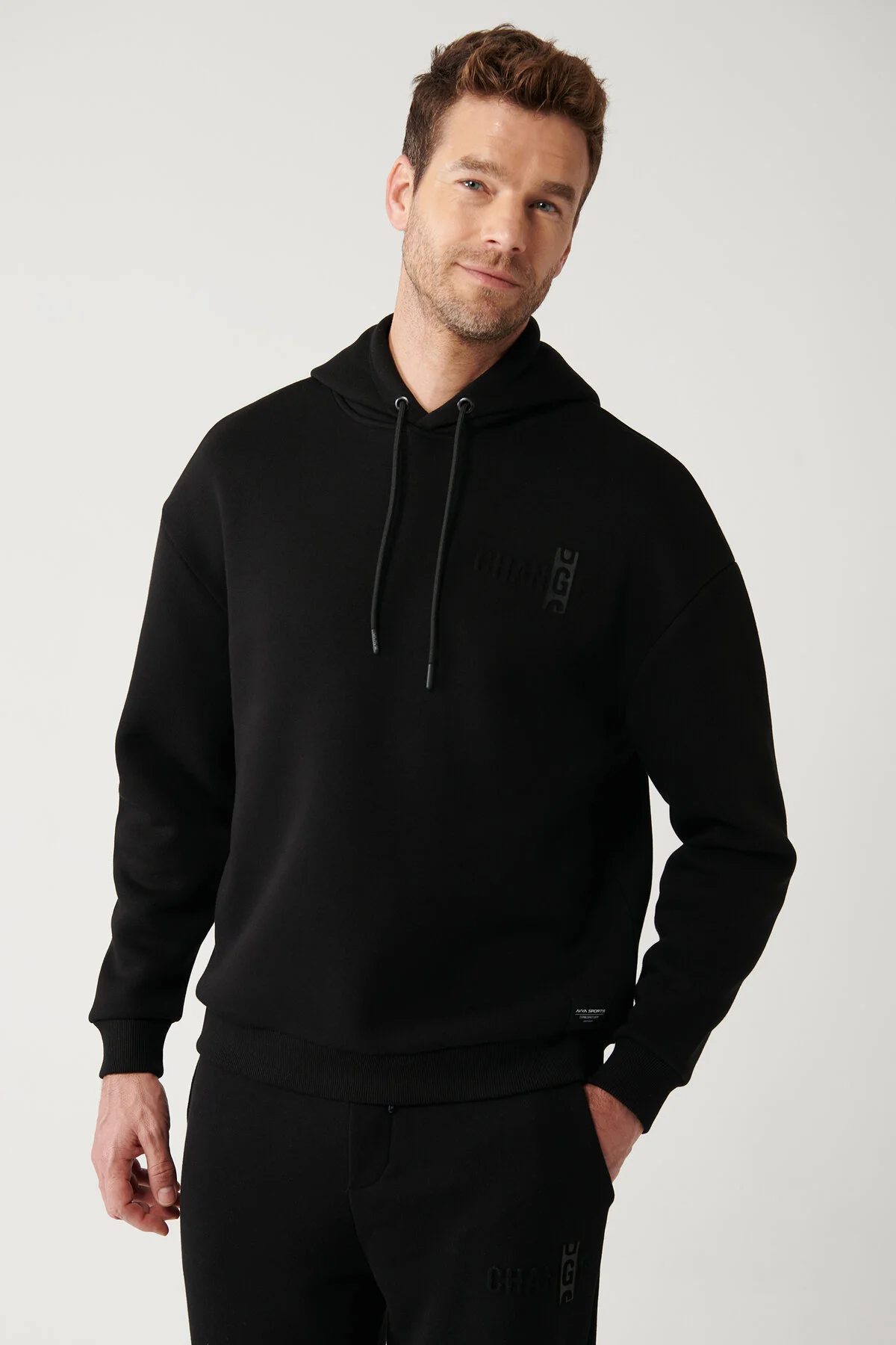 سویشرت مشکی مردانه 3 Ip Sweatshirt A32Y1190 آوا Avva