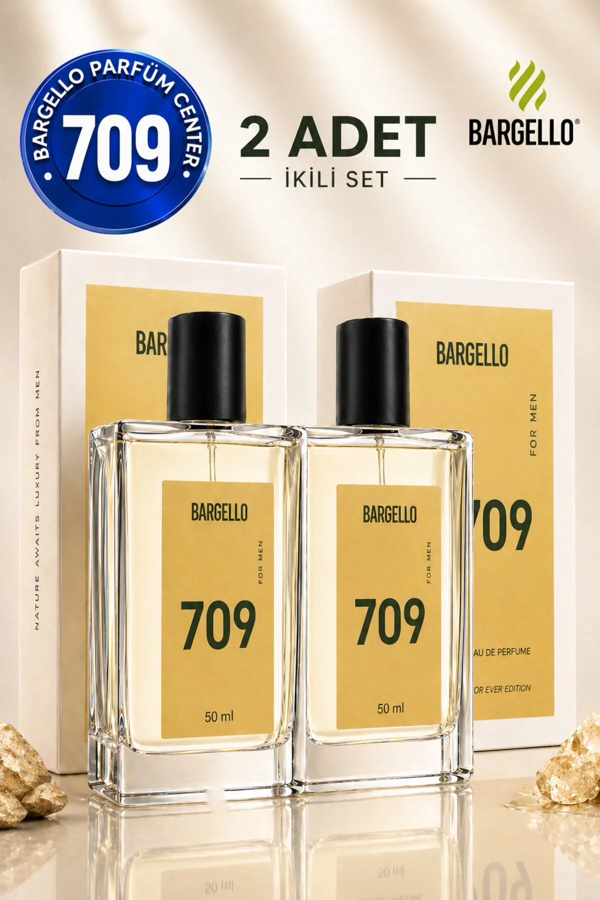 عطر مردانه 709X2 2PC EDP شرقی 50 میلی لیتر مردان Bargello