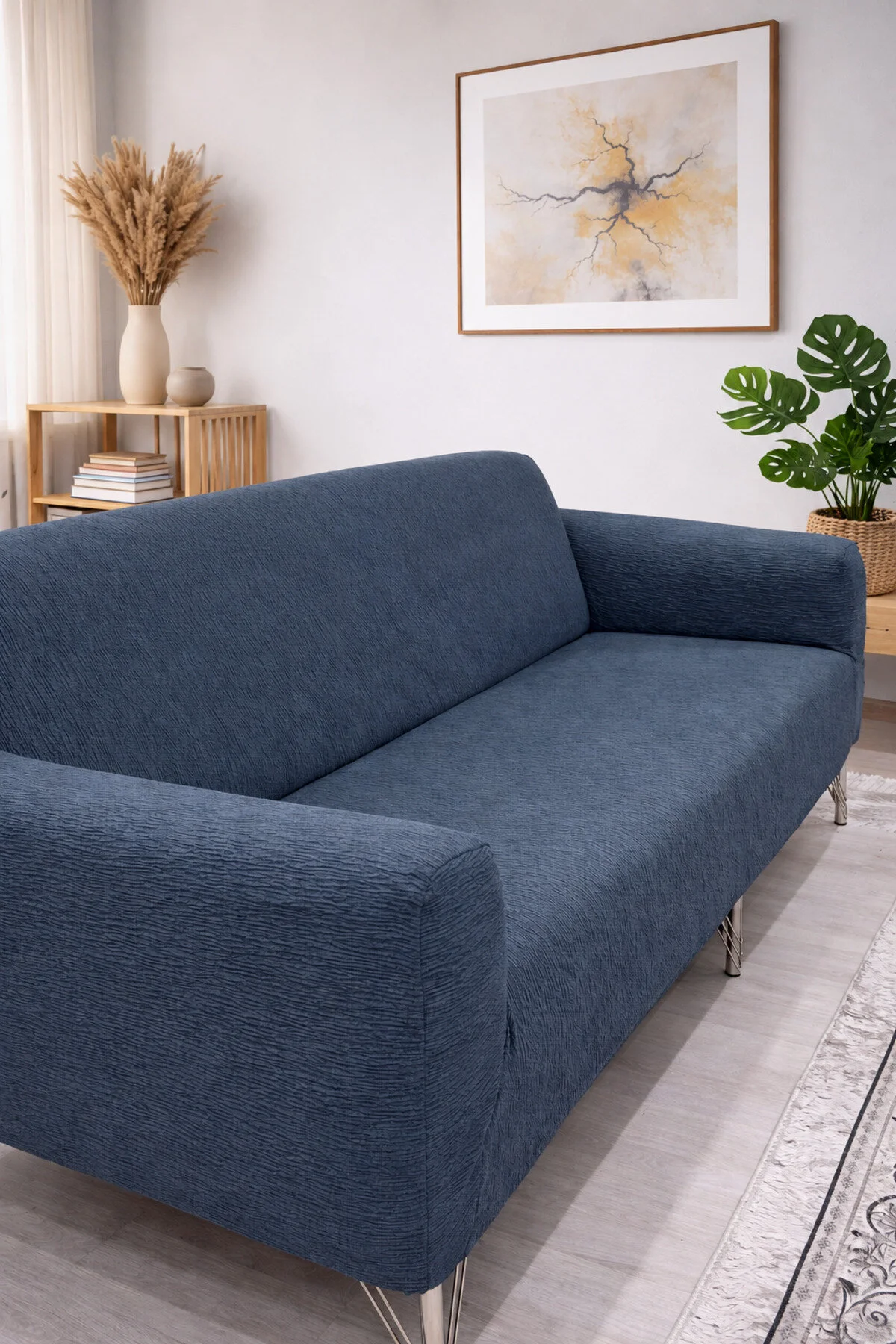 روکش مبل JAKARLI 3 PERSON COVER SOFA SOFA. انعطاف پذیر با لاستیک آنتراسیت محتوای محصول 1 uzhanem