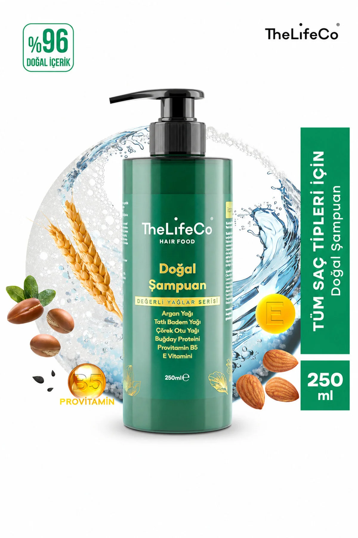 شامپو طبیعی 250 میلی لیتری سری روغن های گرانبها هیرفود TheLifeCo