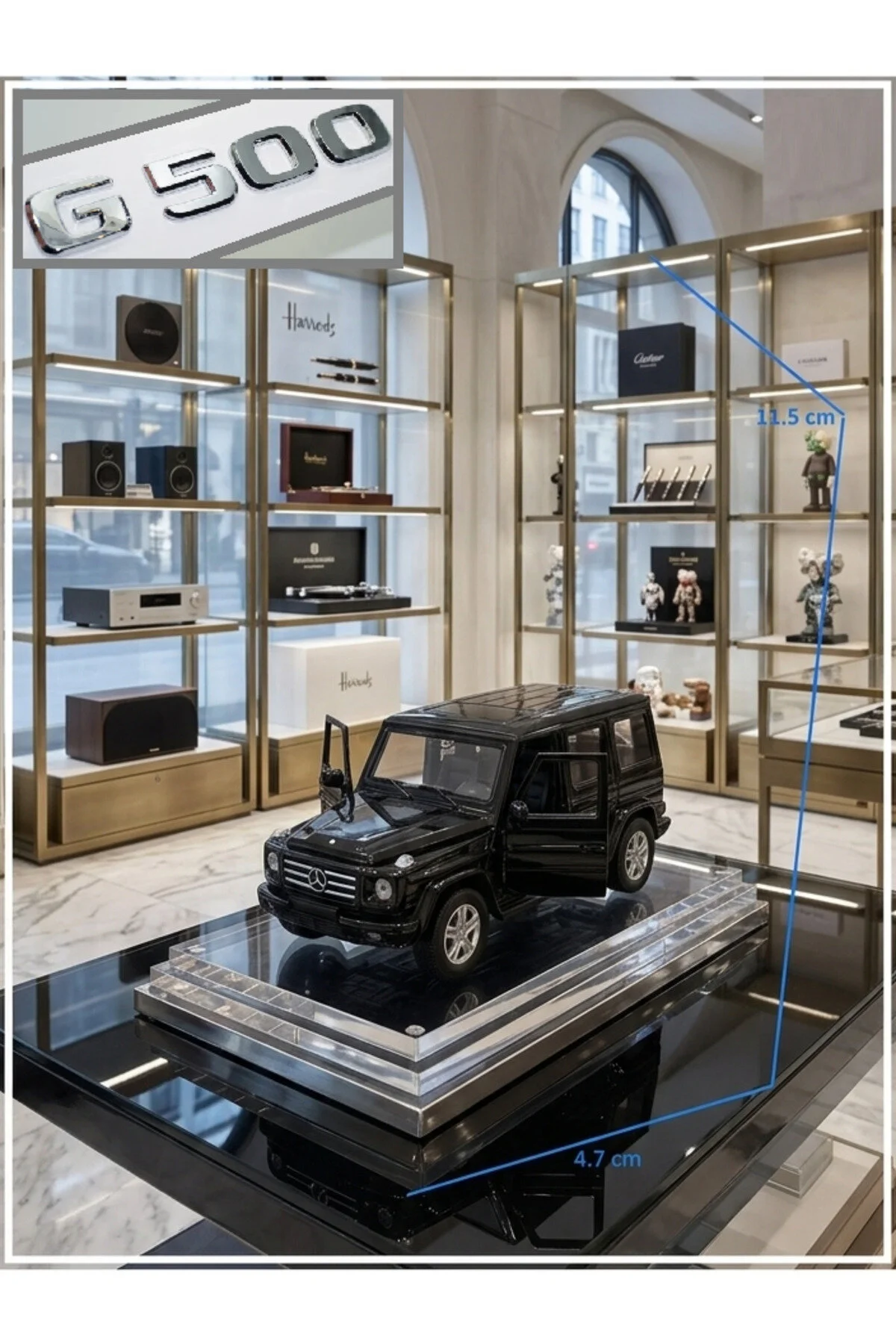مدل خودرو مرسدس بنز G500 V8 مورد JEEP DIECAST COLLECTION فلزی درب‌های ماشین باز مشکی مد از ترکیه OYUNCAKSAHİLİ