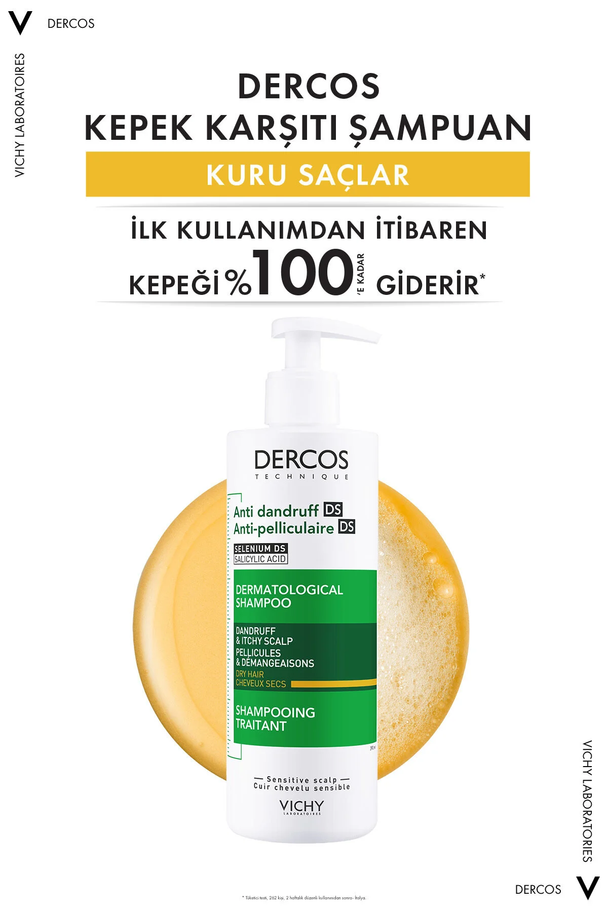 Vichy محصول مراقبت موثر از پوست سر خشک Dercos Bran 390 x 2