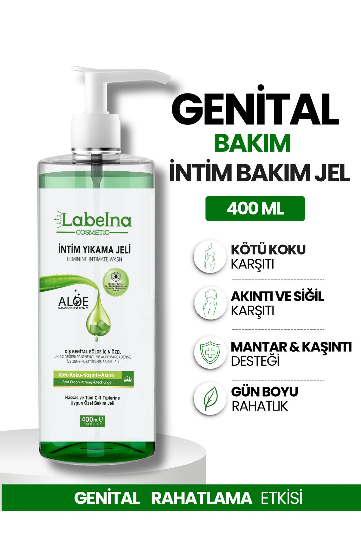 ژل مراقبت ناحیه تناسلی زنانه با حجم 400 میلی لیتر و خاصیت خوشبوکنندگی Labelna Cosmetic