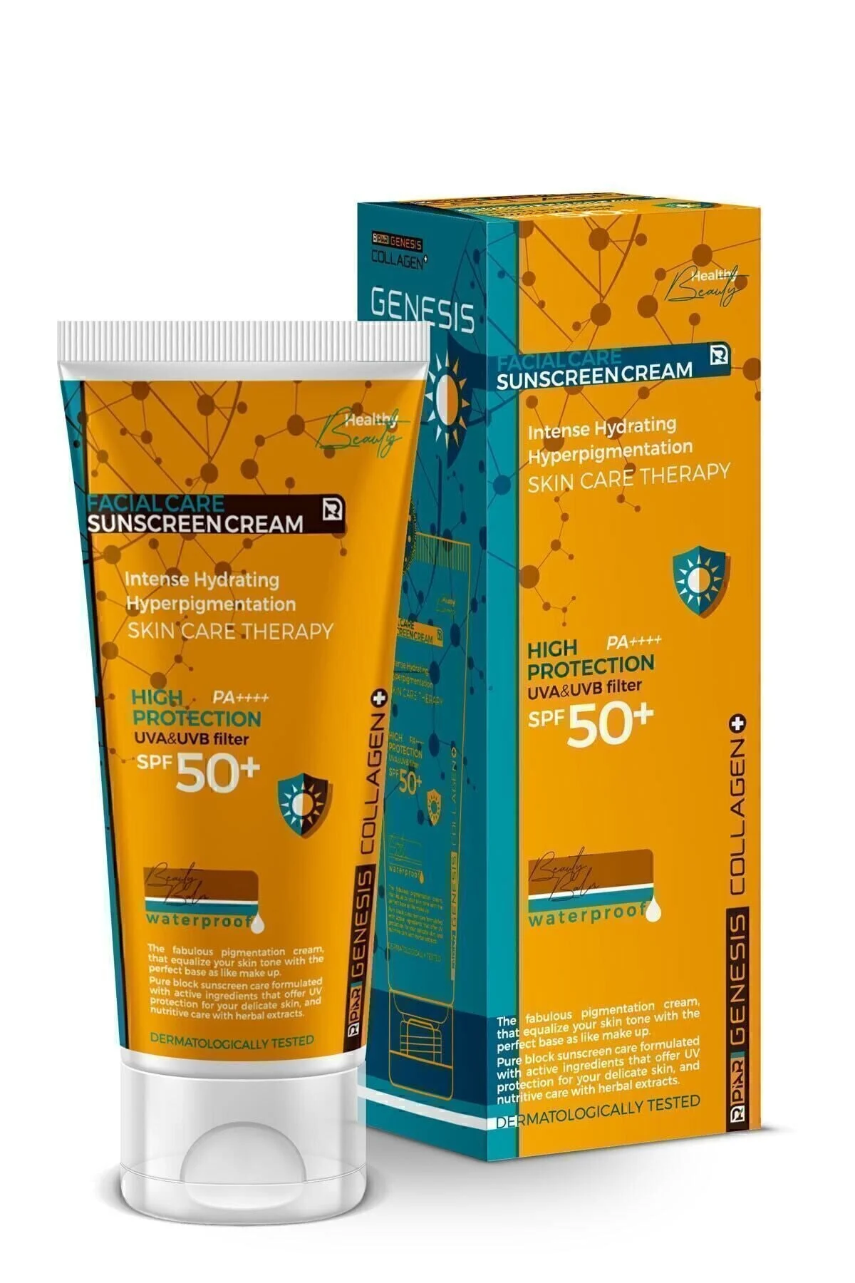 کرم ضد آفتاب صورت رنگی با SPF 50 و خاصیت ضد لک و آبرسانی با حجم 40 میلی لیتر Piar Genesis