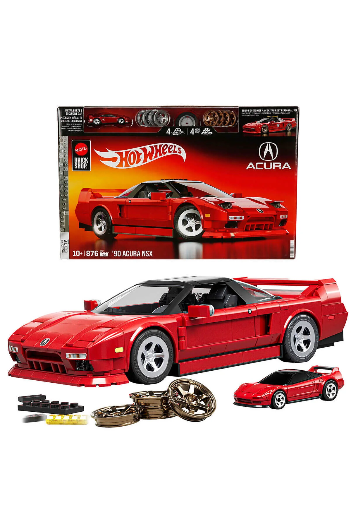 لگو و اسباب بازی های ساخت محور سری ELITE '90 NSX CAR 876 PIECE BUILDING SET JFT17 از ترکیه HOT WHEELS