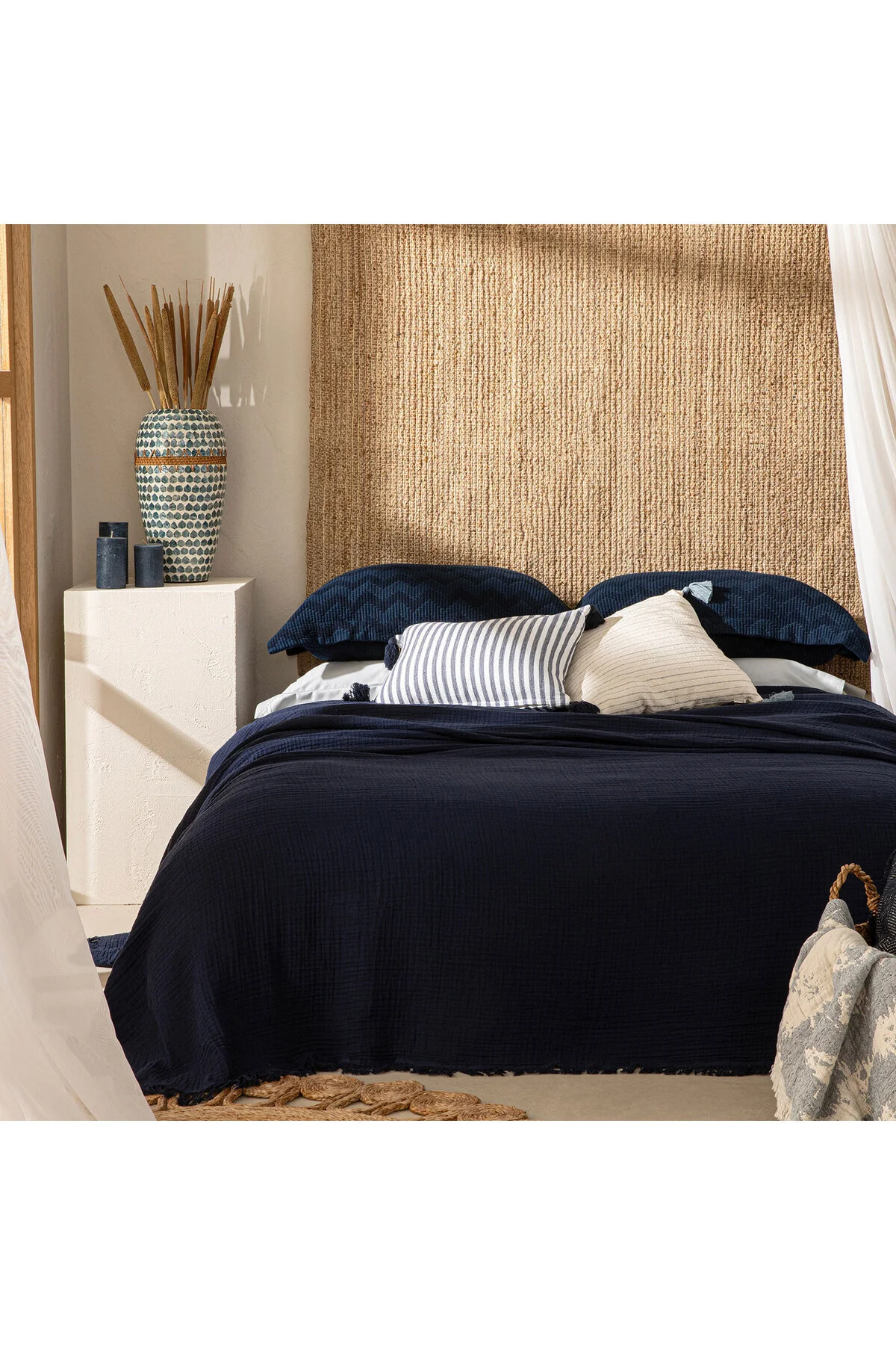 پیکه دو نفره و ست MARFA DOUBLE PIKE 200X220 CM MARIN BLUE Chakra