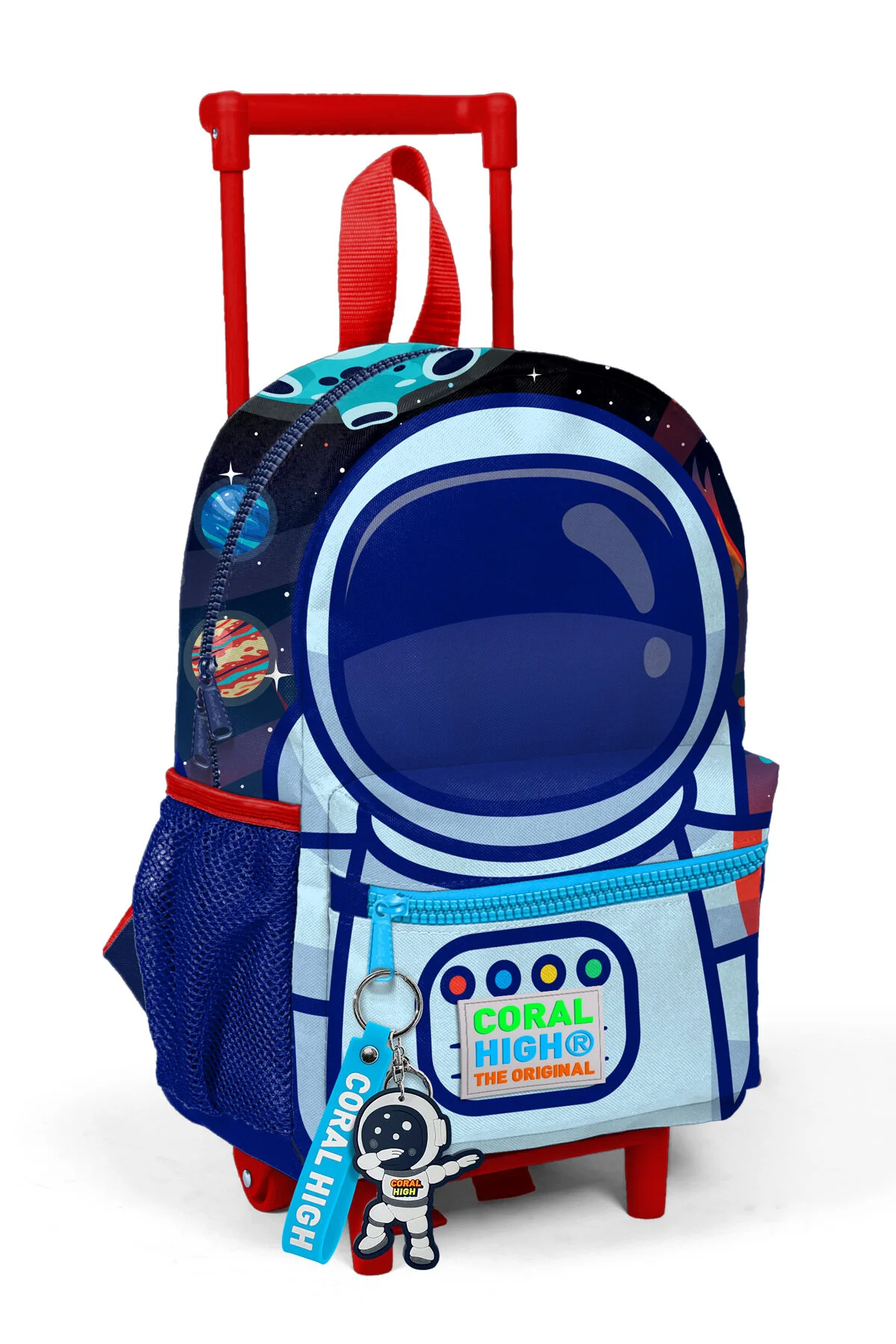 کیف مدرسه کوله پشتی آشیانه دو محفظه ای KIDS SAX BLUE ASTRONAUT 24018 Coral High