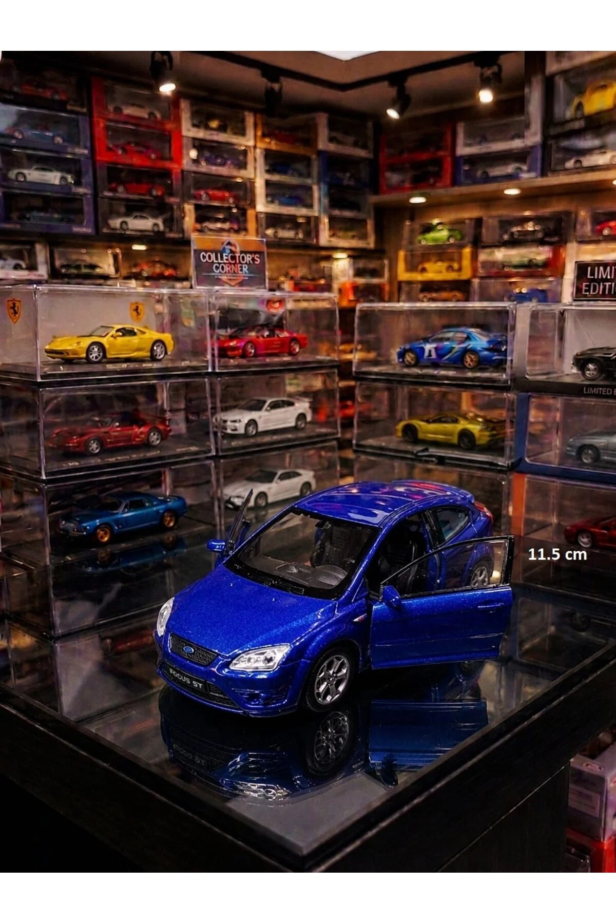 مدل خودرو فورد فوکوس خیابان آهنی اتومبیل درب باز کشش انتشار DIECAST مجموعه فلزی دارای مجوز آبی ناوی از ترکیه OYUNCAKSAHİLİ