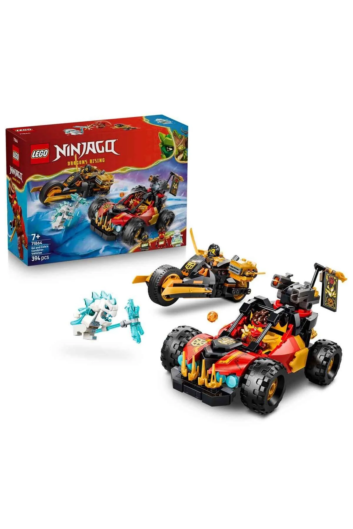 اسباب بازی NINJAGO مدل Kai و Cole با 3 مینی فیگور مناسب برای کودکان 7 سال به بالا لگو Lego