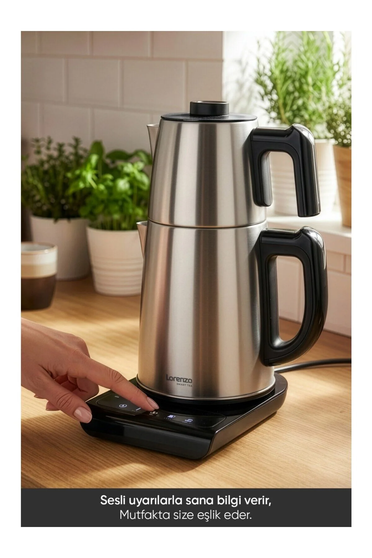 چای ساز SMART TEA 5 IN 1 TALKING MACHINE INOX Lorenzo