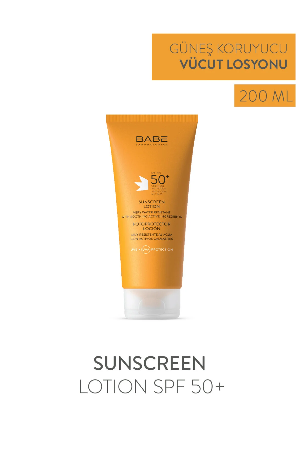 کرم ضد آفتاب بدن لوسیون بیب SPF 50 200 میل Babe Laboratorios