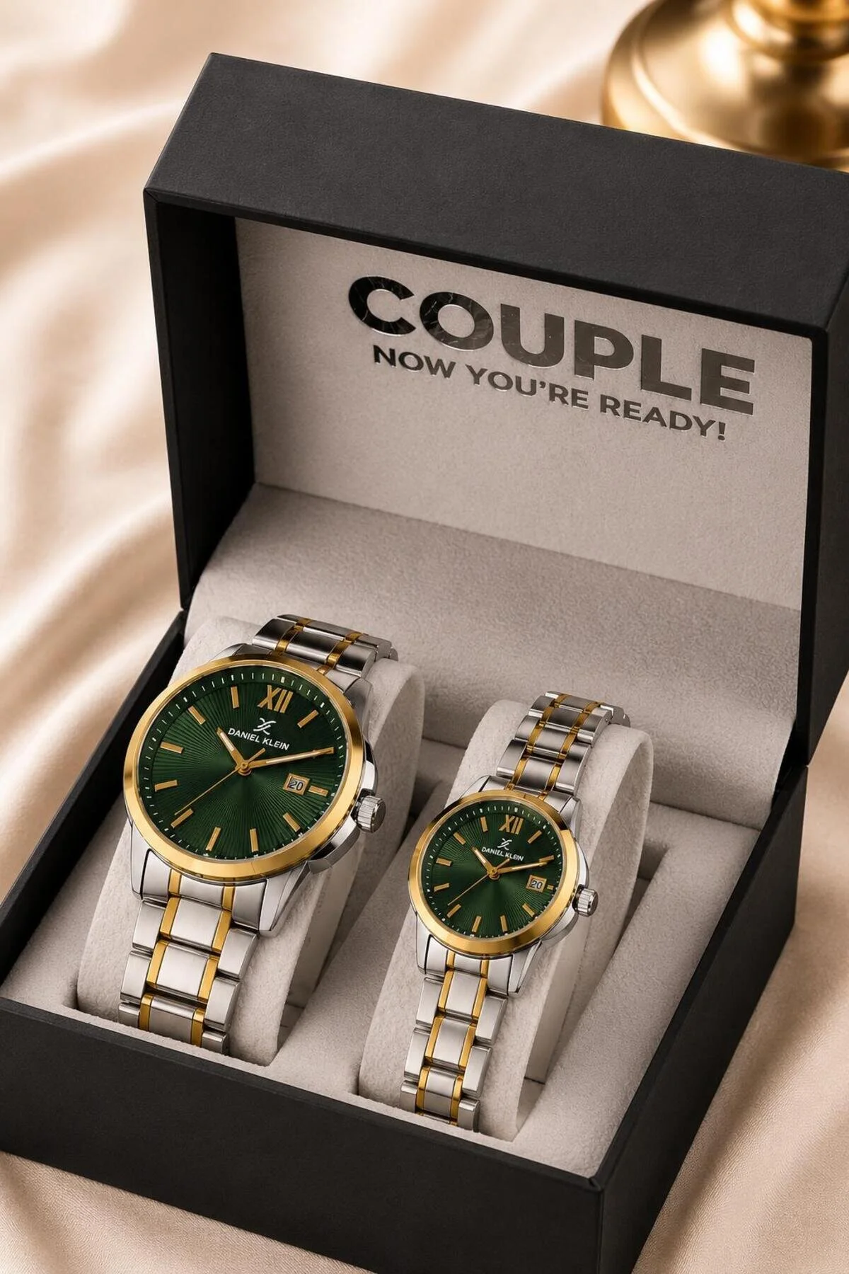 ساعت شماره گیری تقویم بند استیل 3 ATM 2 سال گارانتی LOVER COMBINATION WATCH B.13908M4 Daniel Klein