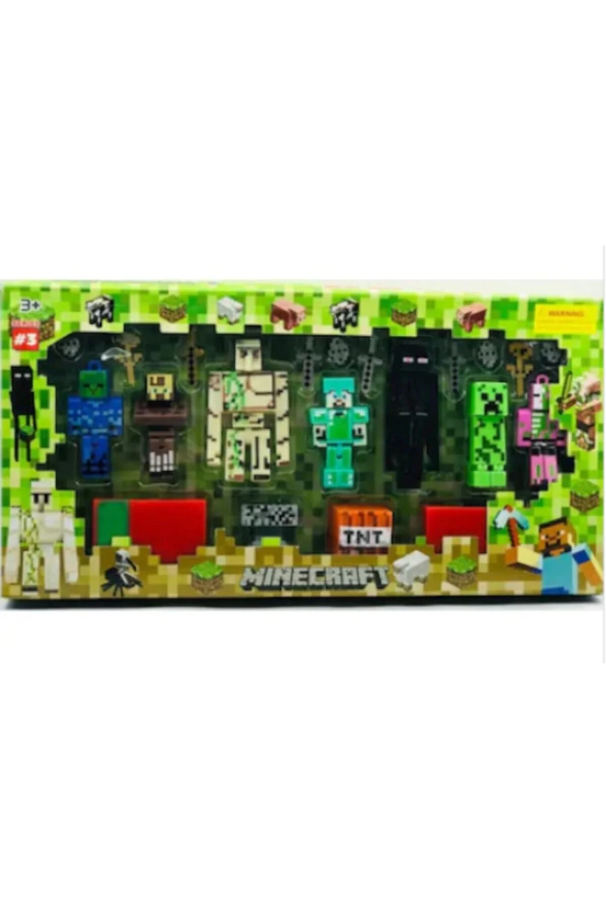 اسباب بازی های فیگور شخصیت فیگورهای 21 تکه MINECRAFT TOYS ENDERMAN TNT SWORD PICKAXE HERO Minecraft
