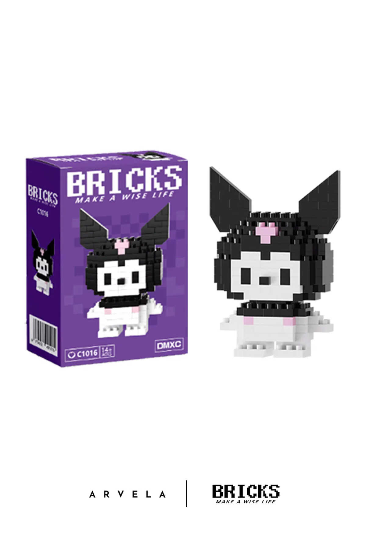 پازل سه بعدی SANRIO KUROMI BRICKS CHARACTER FIGUR TOY 3D اره منبت کاری مویی اسباب بازی های ساختمانی Genel Markalar