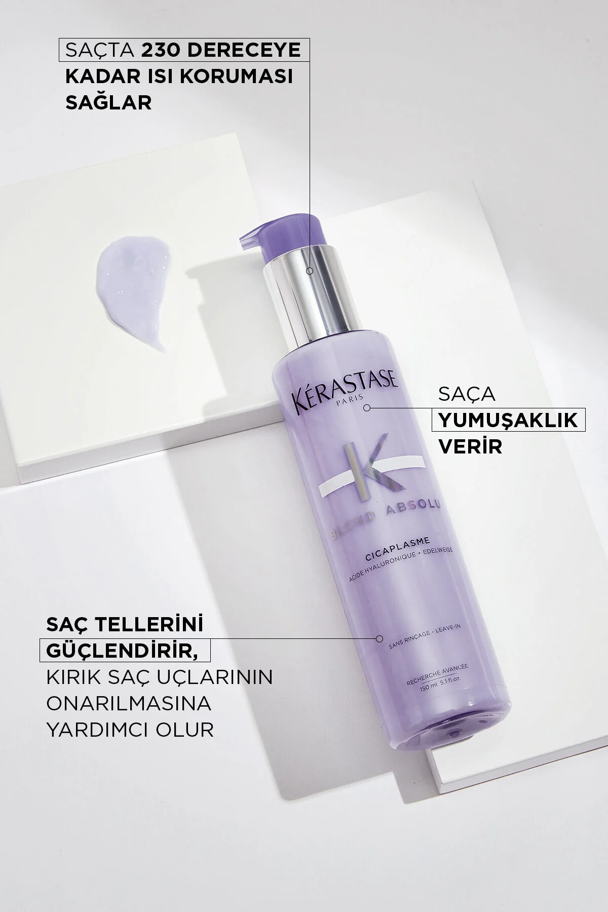 سرم محافظ حرارتی Blond Absolu Cicaplasme بلوند آبسولو سیکاپلاسم برای موهای بلوند 150 میل کراستاس Kerastase