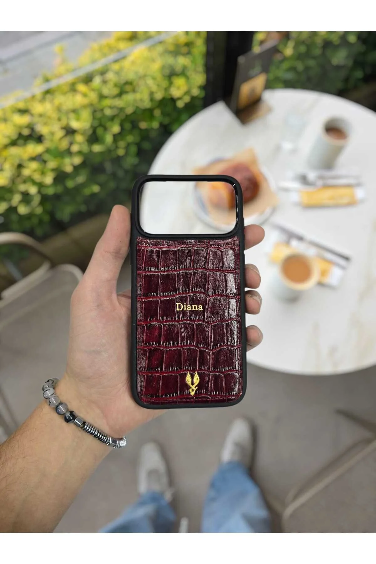 کاور و قاب گوشی شخصی سازی شده سیلیکونی چرمی طبیعی کاملاً سازگار IPHONE 17 PRO MAX برای زنانه مردانه Visso leather