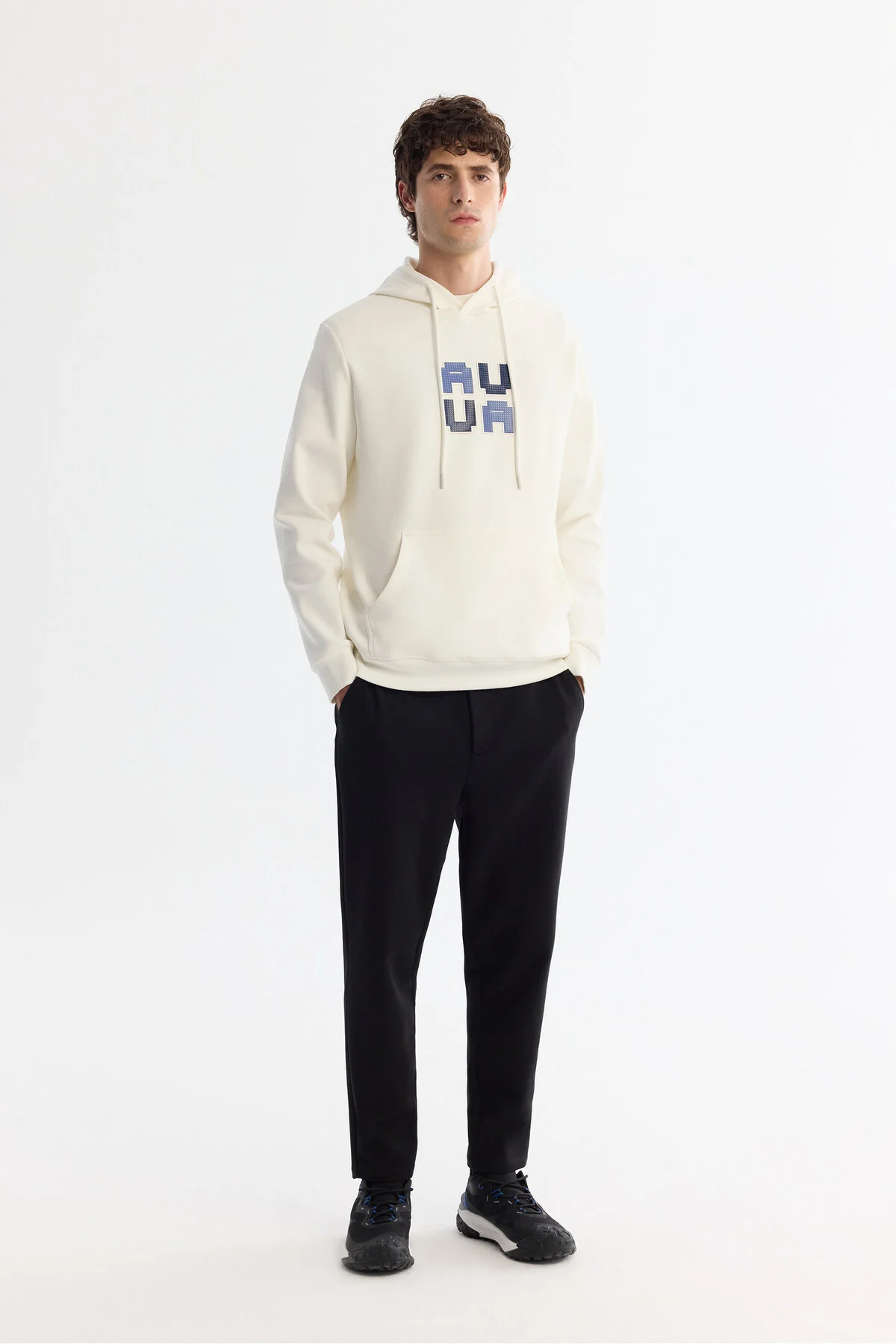 سویشرت مردانه پنبه طرح دار Elastan Sweatshirt A42Y1324 آوا Avva