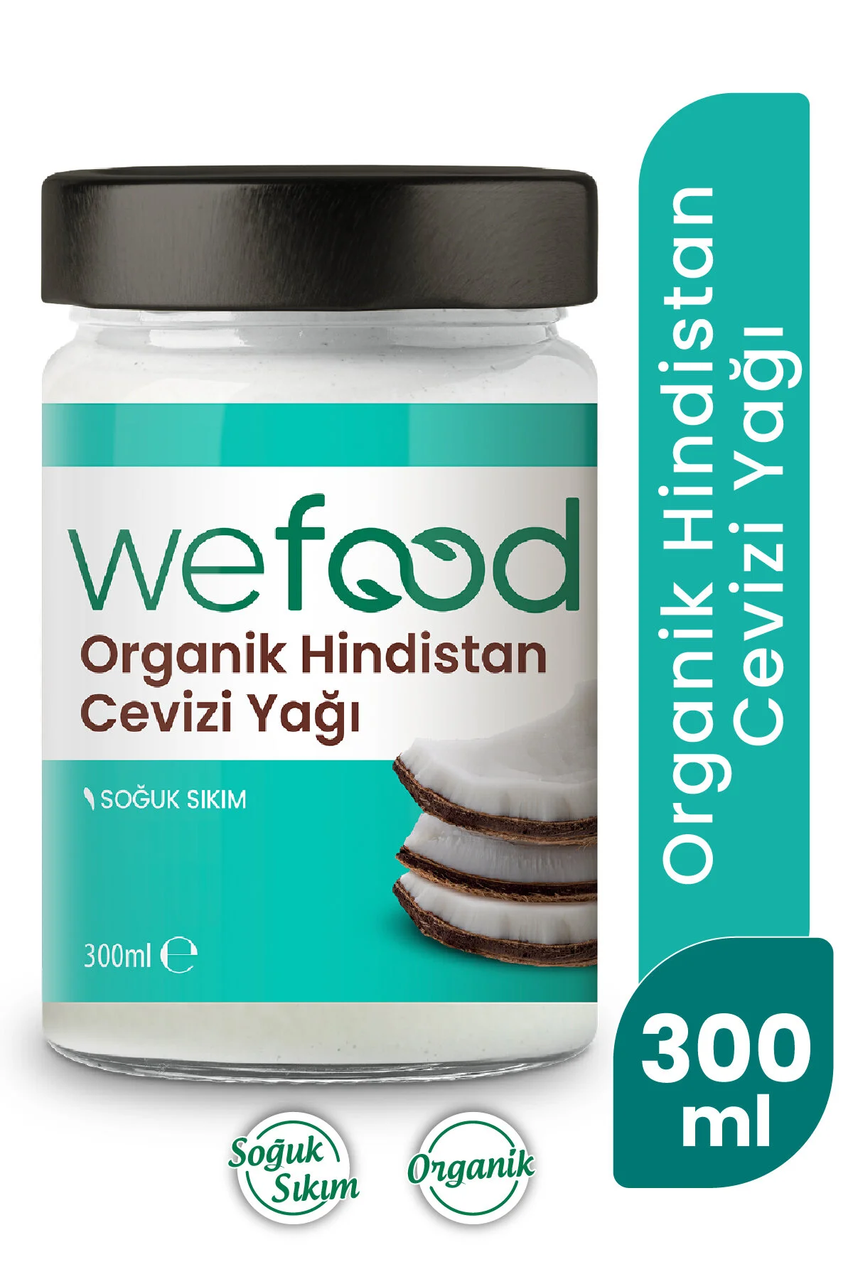 Wefood روغن نارگیل ارگانیک 300 میلی لیتر (فشرده‌ی سرد)