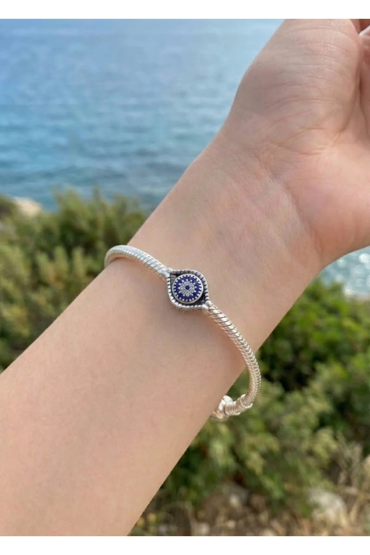 چارم STONE EVIL EYE BEAD CHARM Z745 My Story