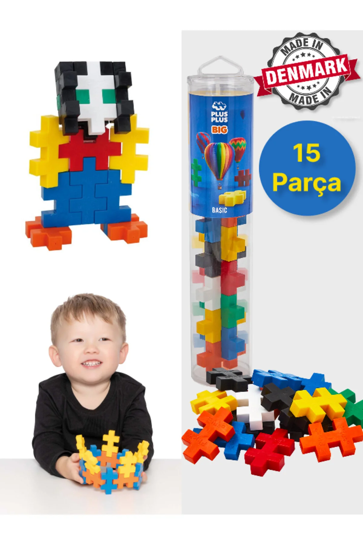 لگو و اسباب بازی های ساخت محور PLUS BIG BASIC IN MINECRAFT THEMED CYLINDER BOX BUILDING TOY 15 PIECES 3224 TOYFEST