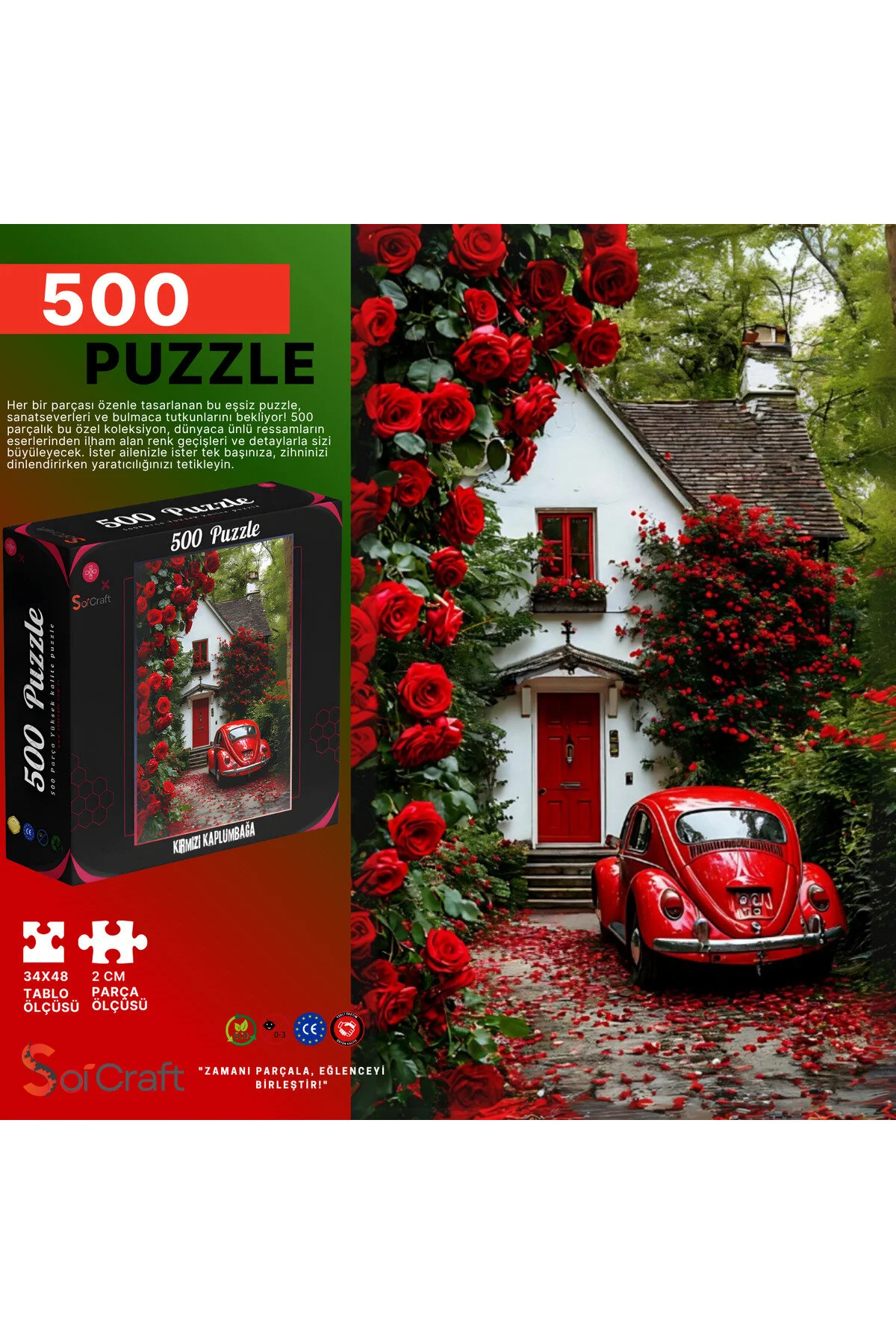 پازل 500 تکه لاک پشت قرمز Soi Craft