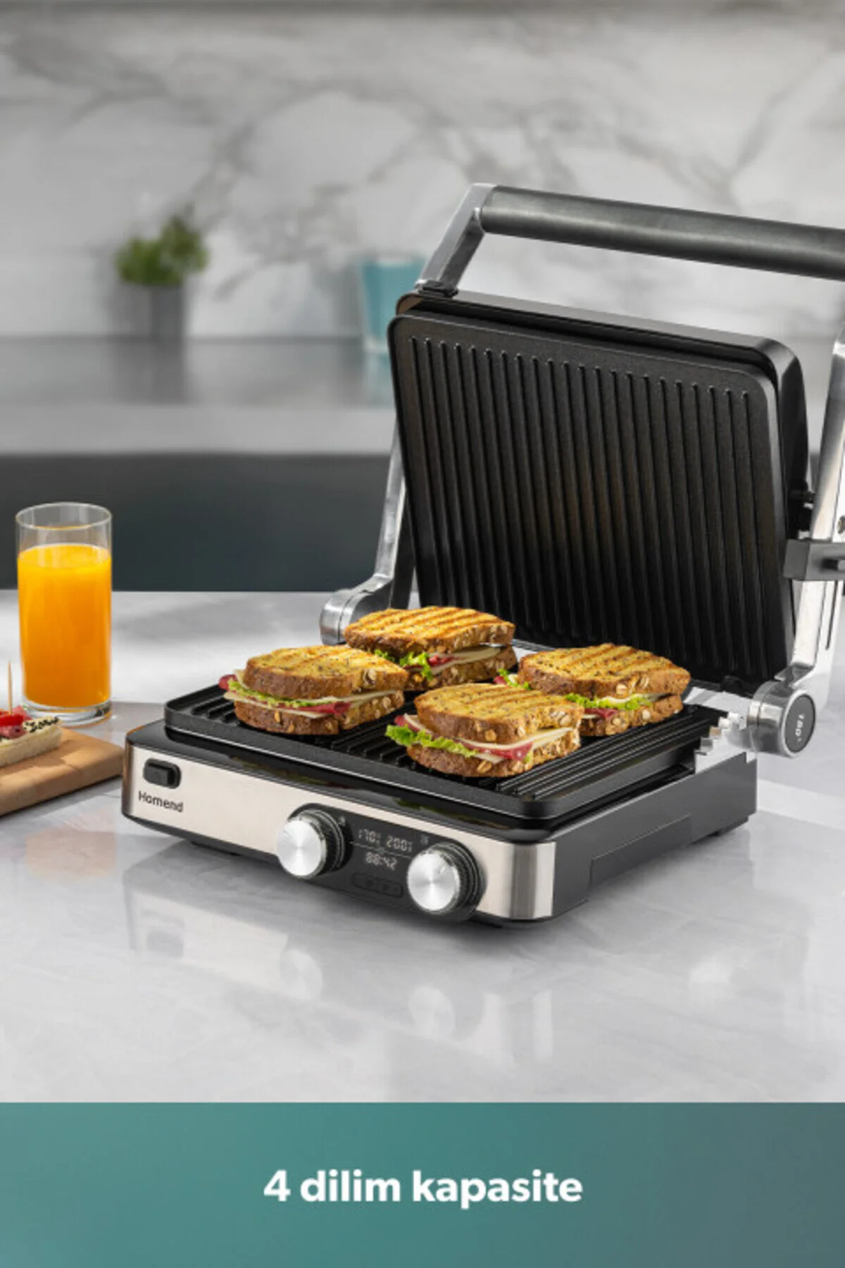 دستگاه ساندویچ و تست توستر گریل گریلیانت 1340H INOX اورجینال HOMEND