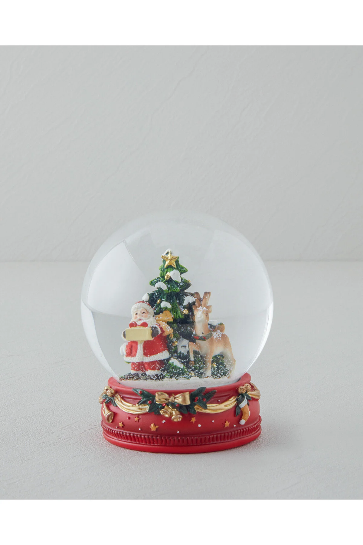گوی برفی آنسا SNOW GLOBE 14 سانتی متر قرمز English Home