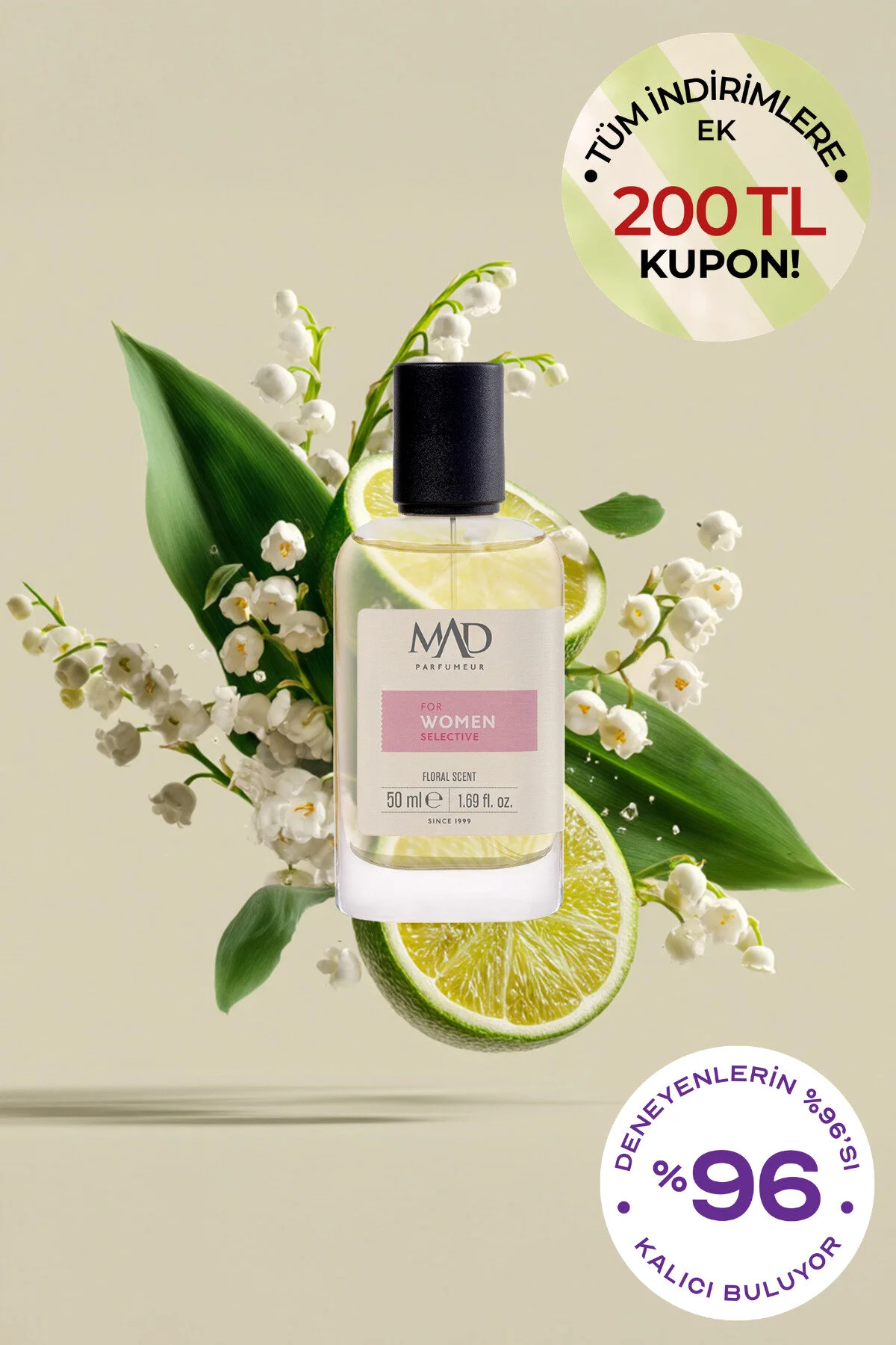 عطر MAD A118 انتخابی 50 میلی لیتر زنان | گل تازه مدپرفیوم Mad Parfüm