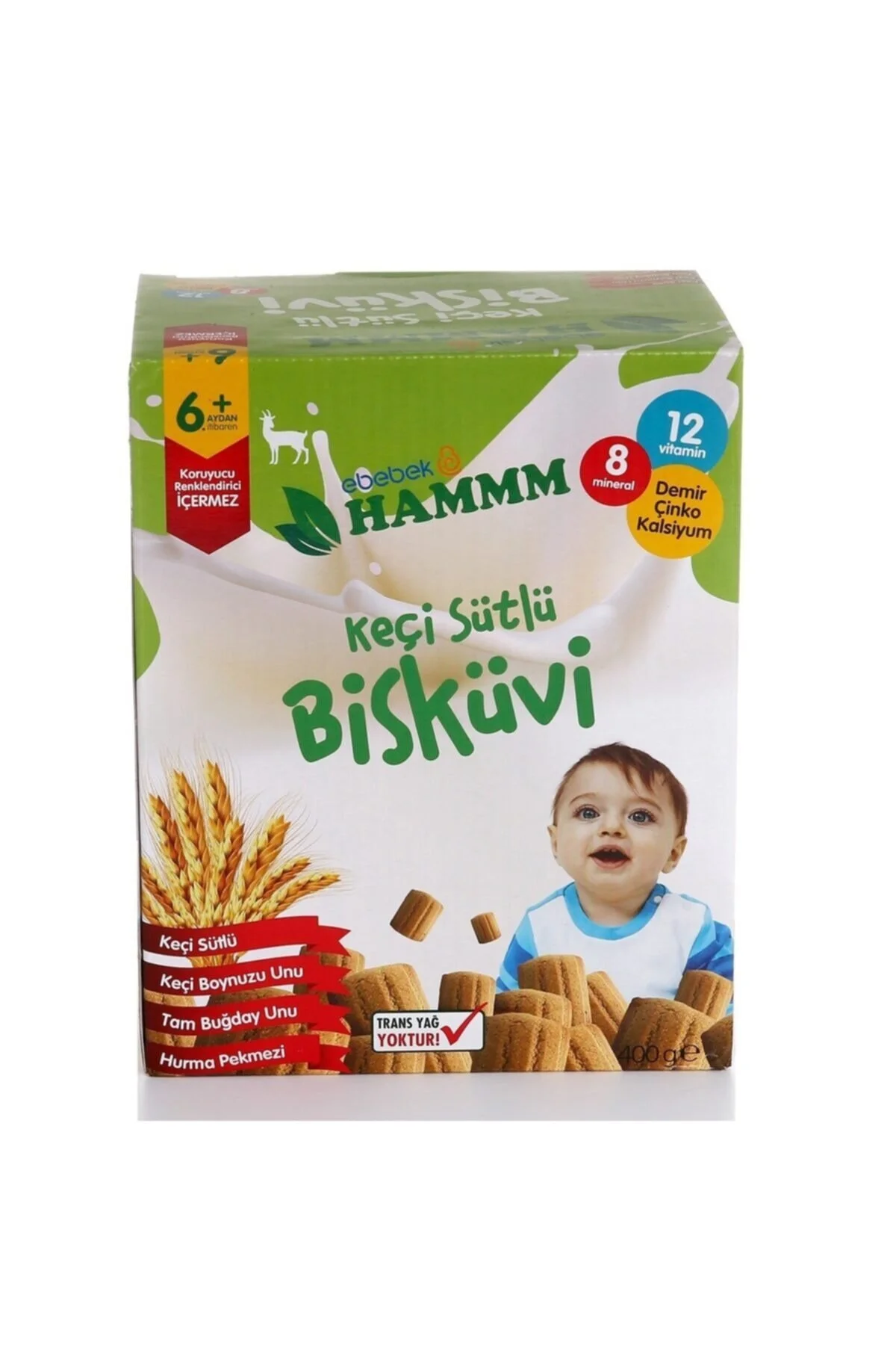 کیف ناهار پسرانه و دخترانه بچگانه بیسکویت کودک شیر بز 400 گرم Hammm