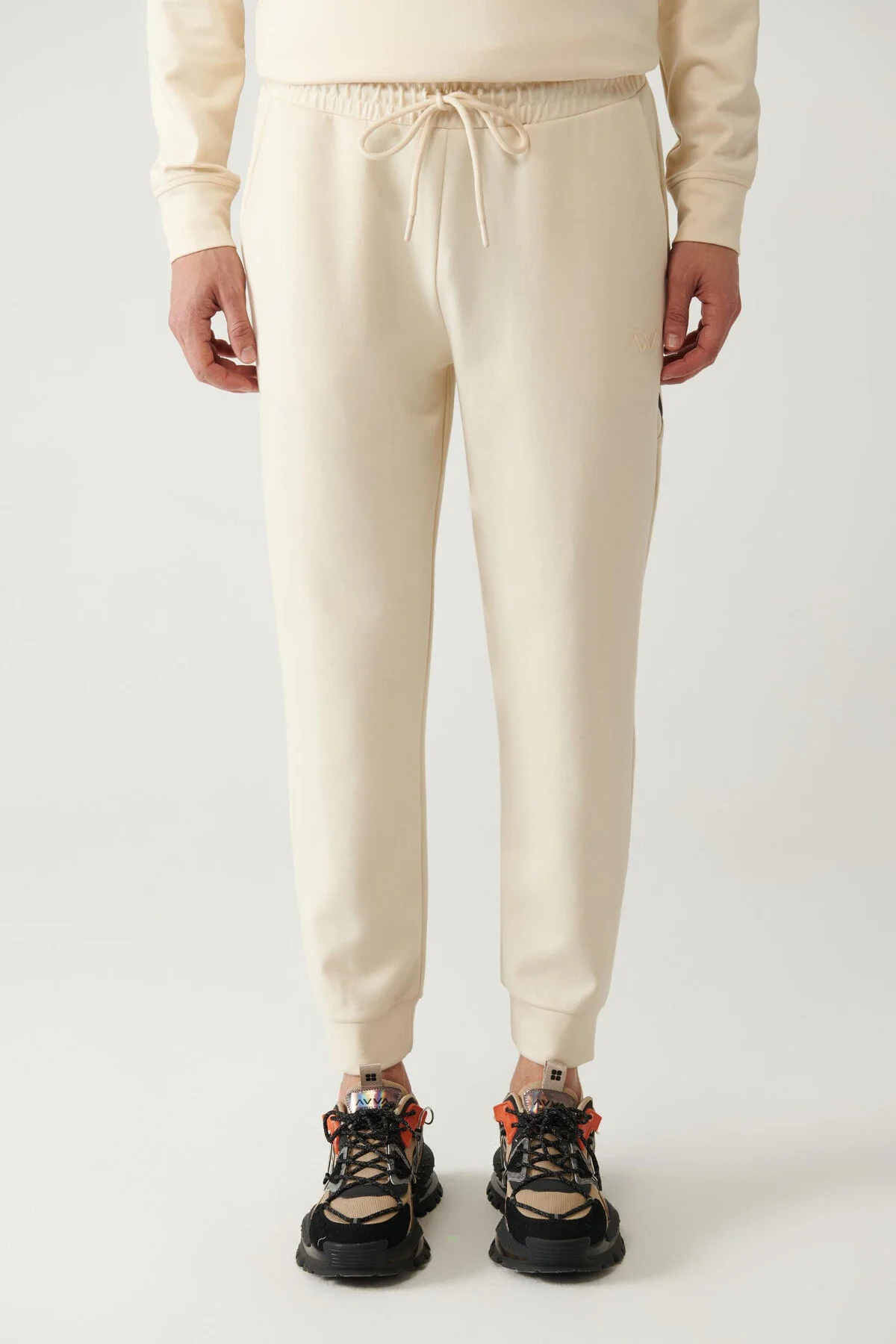 شلوار گرمکن نود مردانه رنگ بژ Interlok Beist Laccked Tracksuit Six آوا Avva