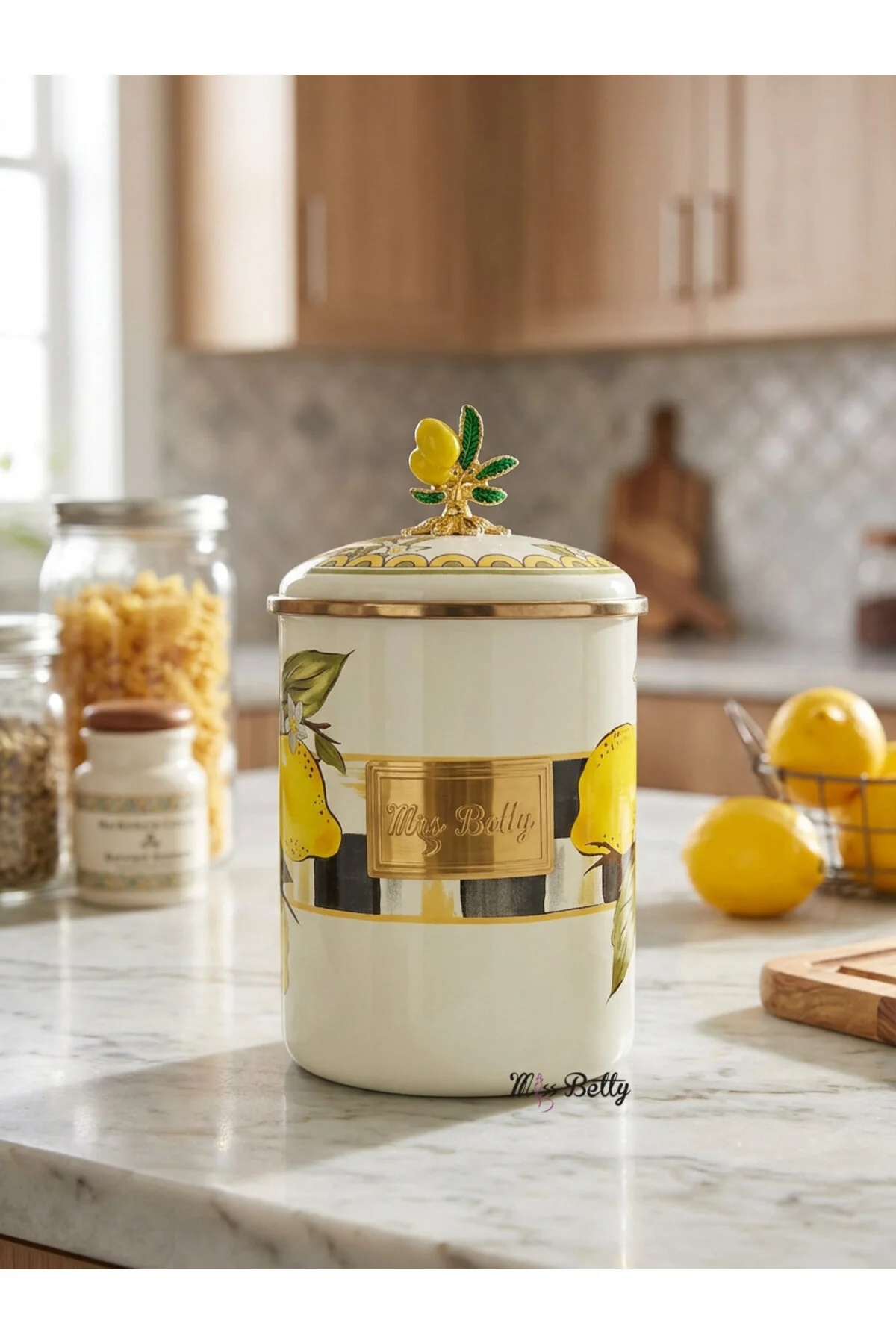 شیشه جار JAR ENAMEL 15 سانتی متر Miss Betty