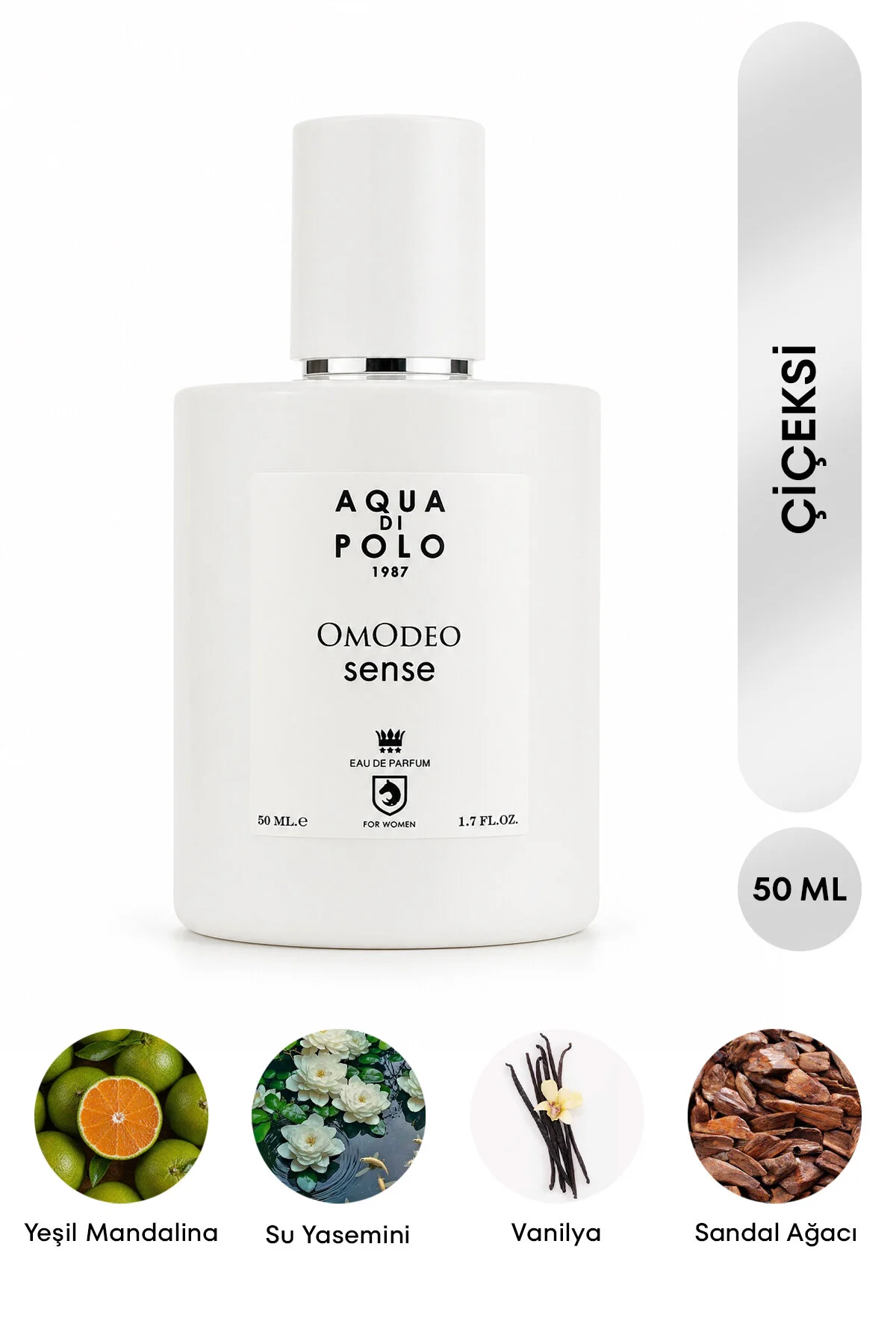 عطر OMODEO SENSE ادوپرفیوم 50 ML زنانه Aqua Di Polo 1987