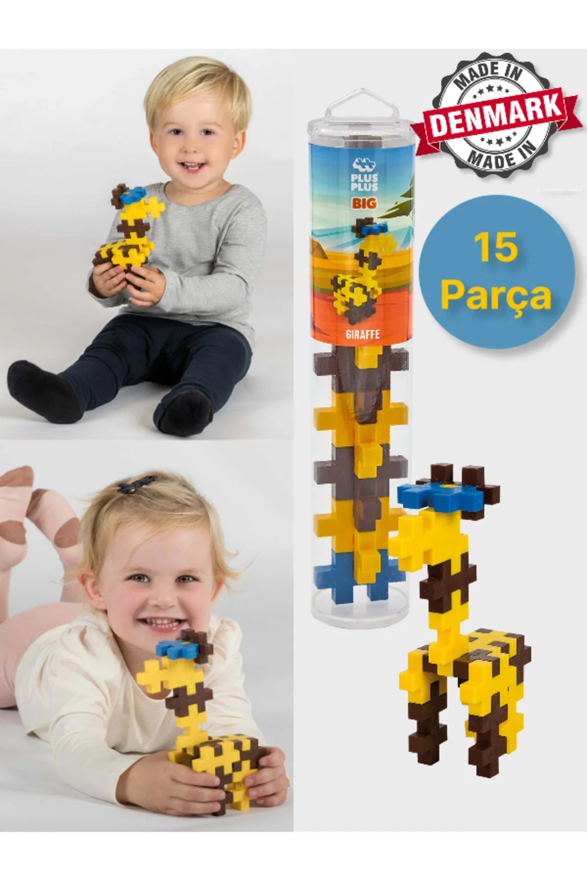 لگو و اسباب بازی های ساخت محور پلاس زرافه بزرگ در جعبه سیلندر با موضوع MINECRAFT 15 قطعه TOYFEST
