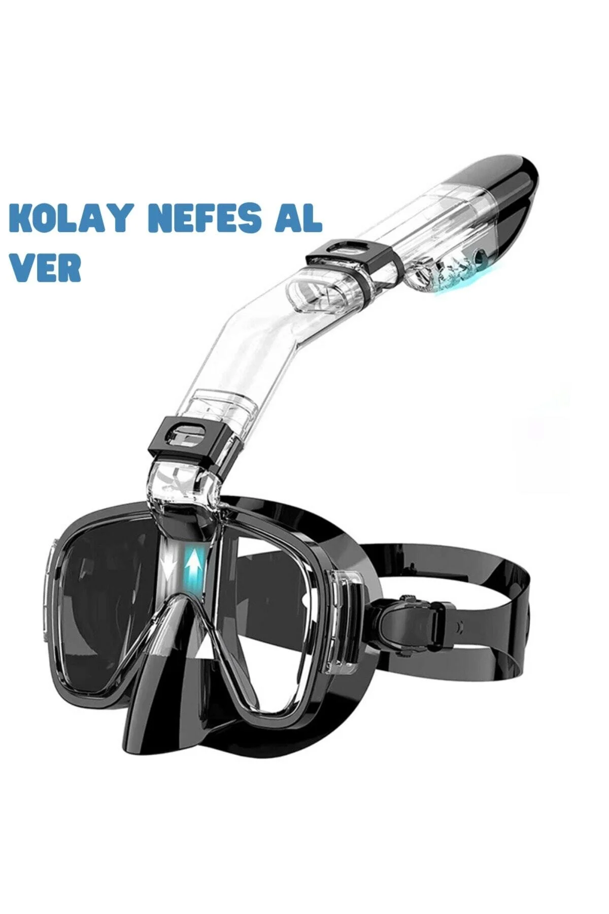 ماسک و اسنورکل YENITECH LENORKEL شیرجه حرفه ای تاشو سیستم فوقانی دارنده دوربین شنا سیاه SZ MASTER