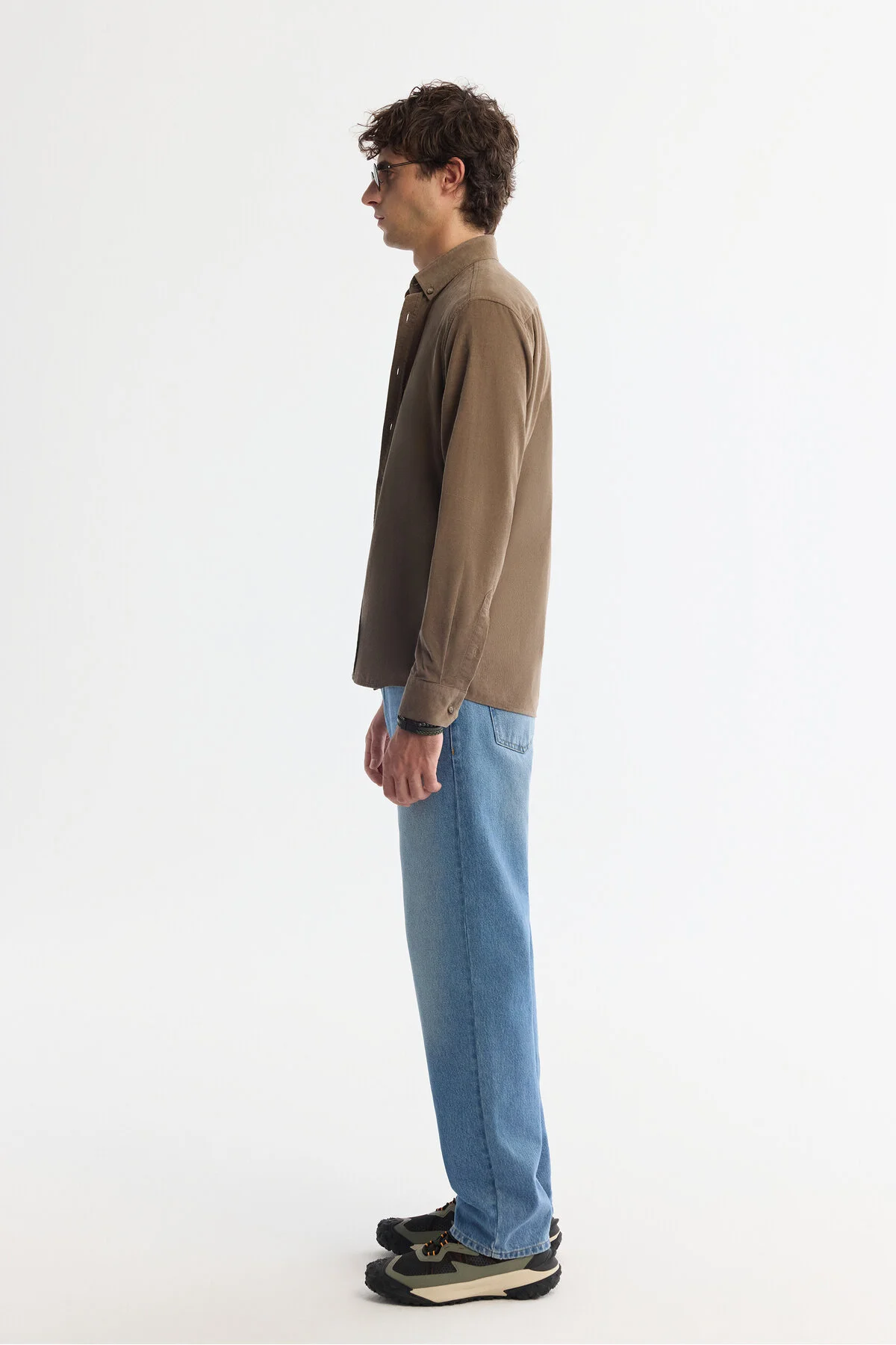 پیراهن / بلوز دکمه دار چند رنگ مردانه پنبه ای Mink Vt Velvet 100 ٪ آوا Avva