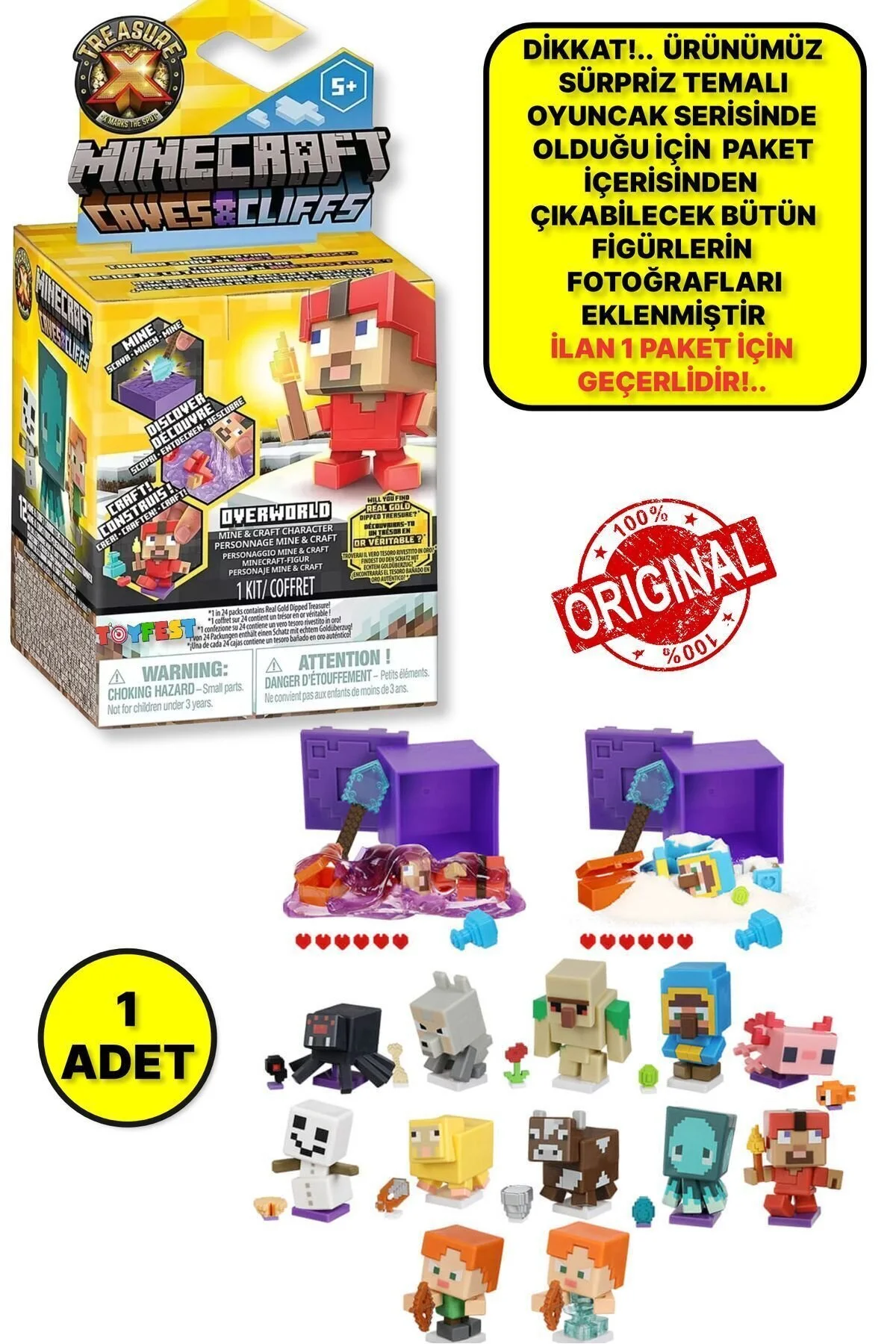 فیگور TX MINECRAFT FIGURE HUNT S2 41699 از ترکیه Treasure X