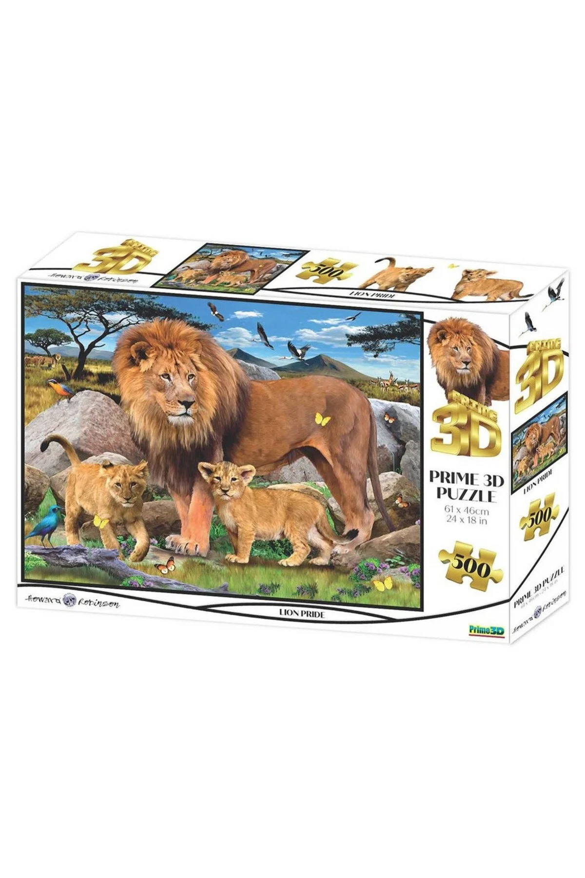 پازل LION FAMILY 500 PIECE ADULT PUZZLE 10161 از ترکیه Prime 3D
