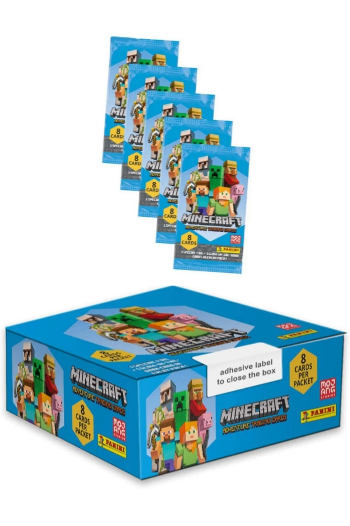 اسباب بازی های آموزشی کارت بازرگانی PANINI MINECRAFT 5 بسته TOYFEST