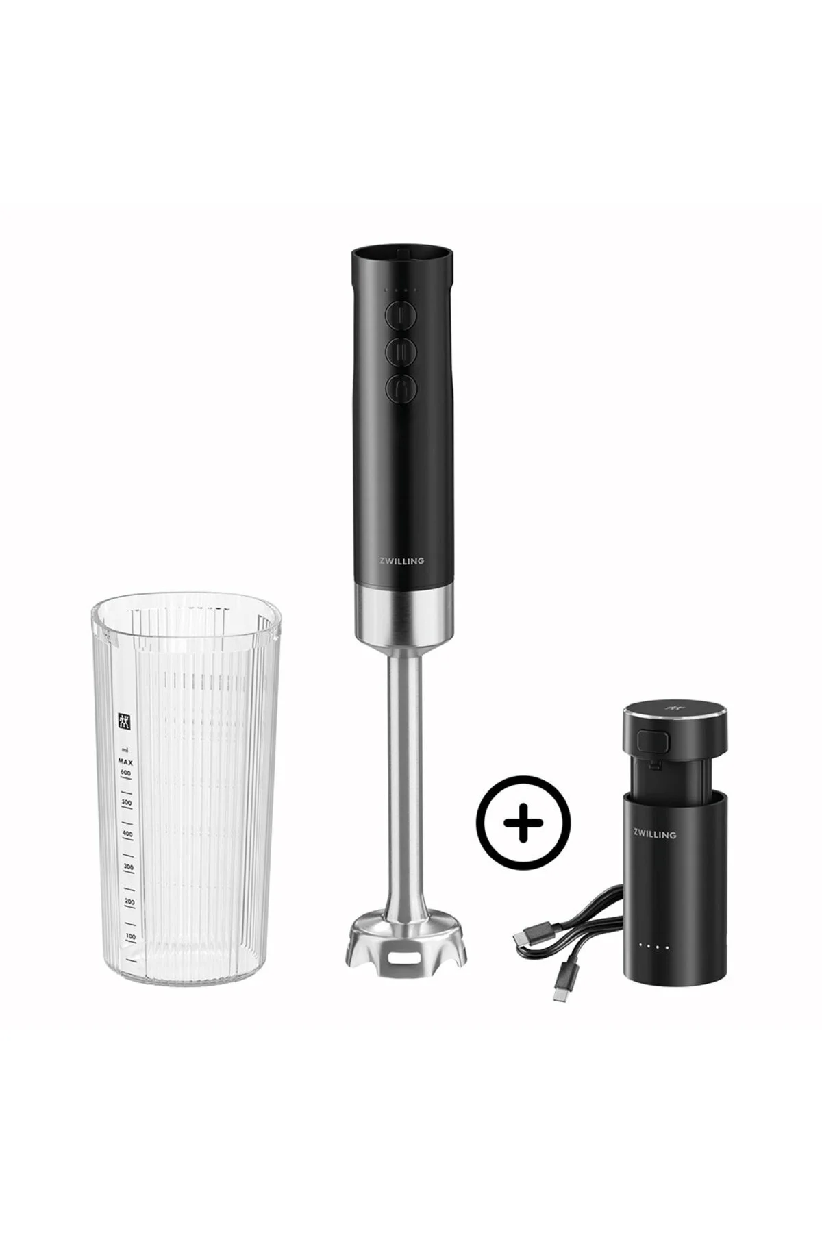ست مخلوط کن استارت بلندر دستی بی سیم XTEND با باتری مشکی اورجینال Zwilling